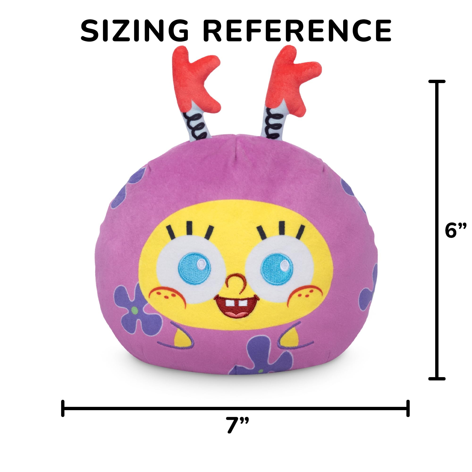 Foto 5 pulgar | Pantalones Cuadrados De Peluche Con Forma De Tortuga Y Bob Esponja Reversibles De 6 Pulgadas - Venta Internacional