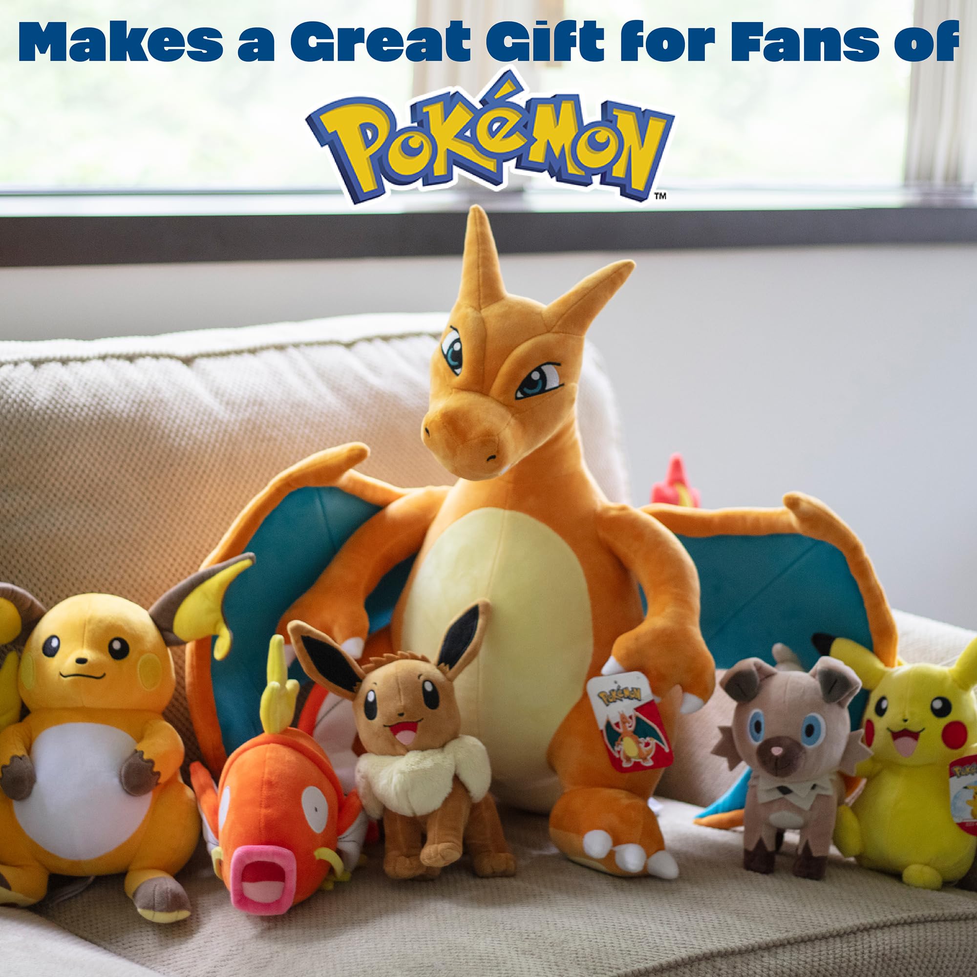 Foto 5 pulgar | Peluche Pokémon Jumbo Charizard De 24 Cm, Con Licencia Oficial - Venta Internacional.