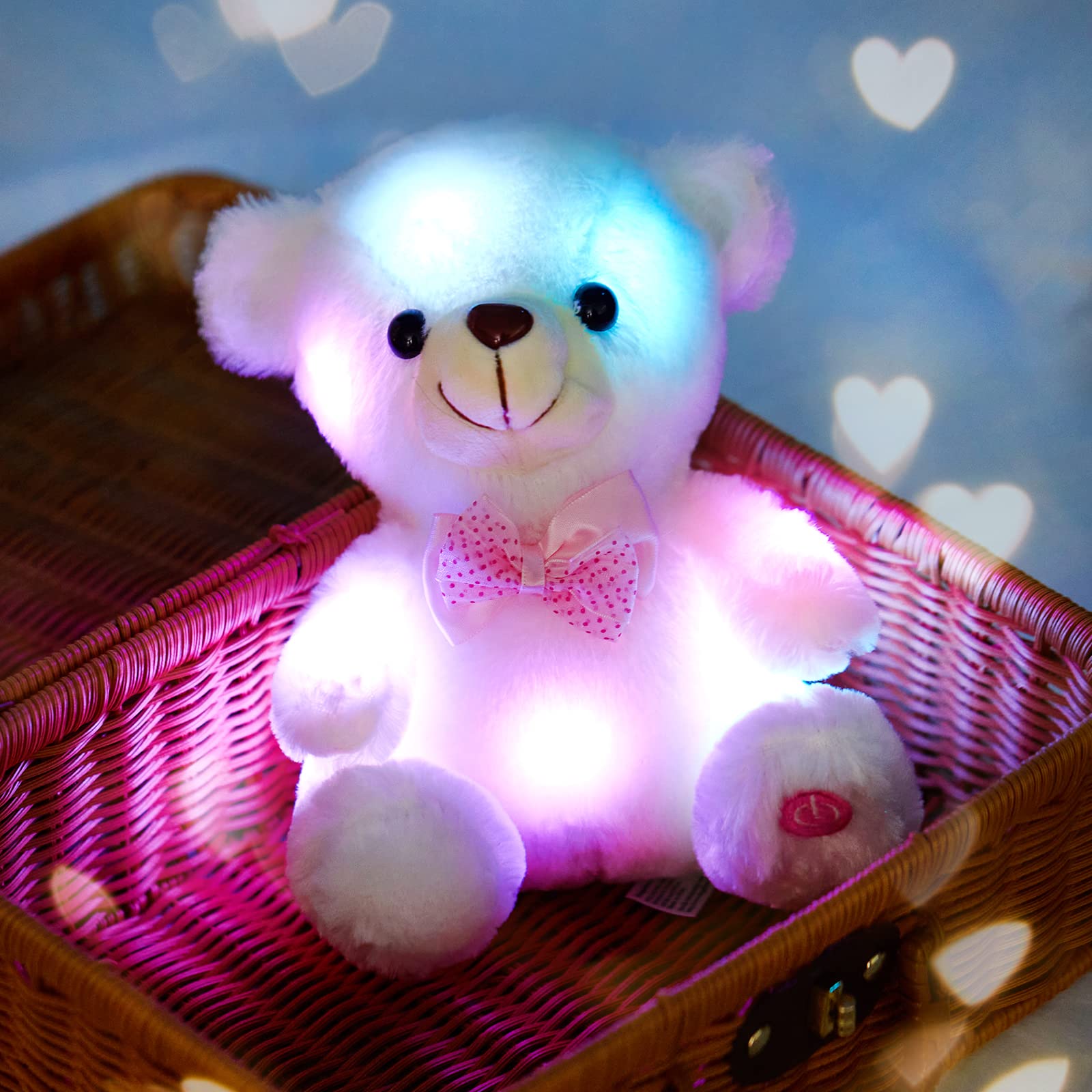 Foto 3 pulgar | Peluche Bstaofy Iluminado Con Osito De Peluche Blanco Led De 20 Cm - Venta Internacional.
