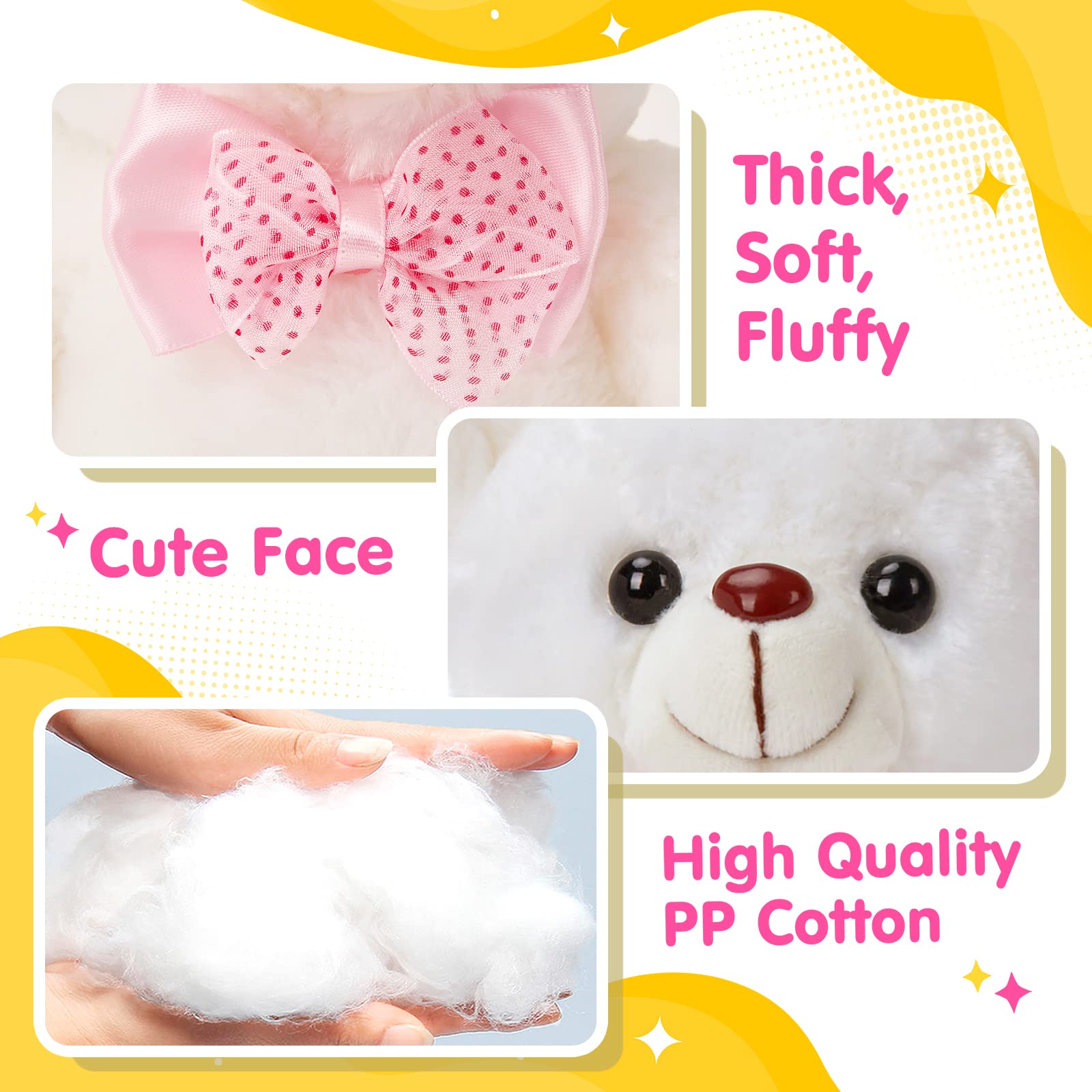 Foto 5 | Peluche Bstaofy Iluminado Con Osito De Peluche Blanco Led De 20 Cm - Venta Internacional.