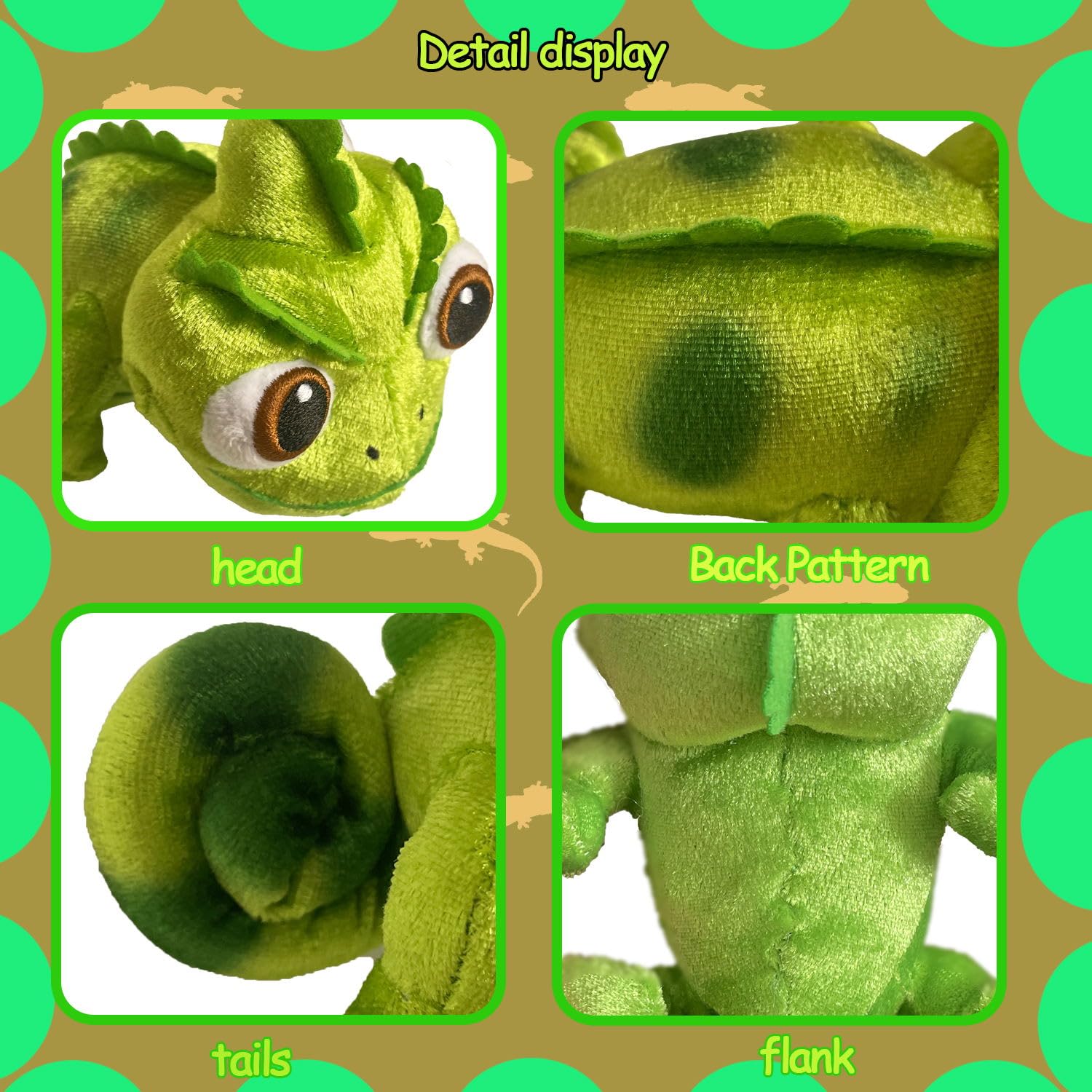 Foto 4 | Juguete De Peluche Con Diseño De Lagarto Con Imán En El Hombro Para Niños - Venta Internacional.