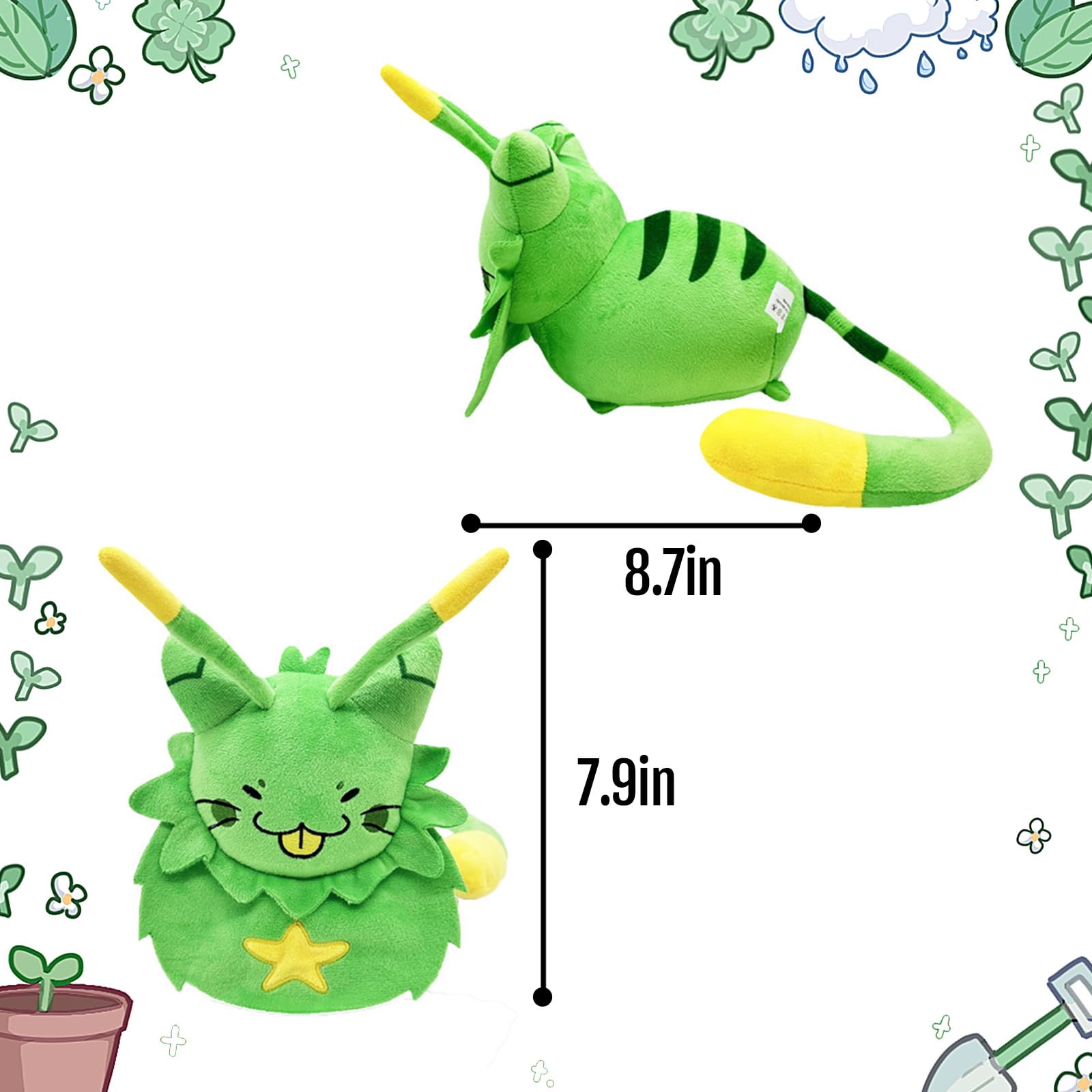 Foto 3 pulgar | Juguete De Peluche Genérico Gnarpy Regretavator Green Alien Cat 22 Cm - Venta Internacional.