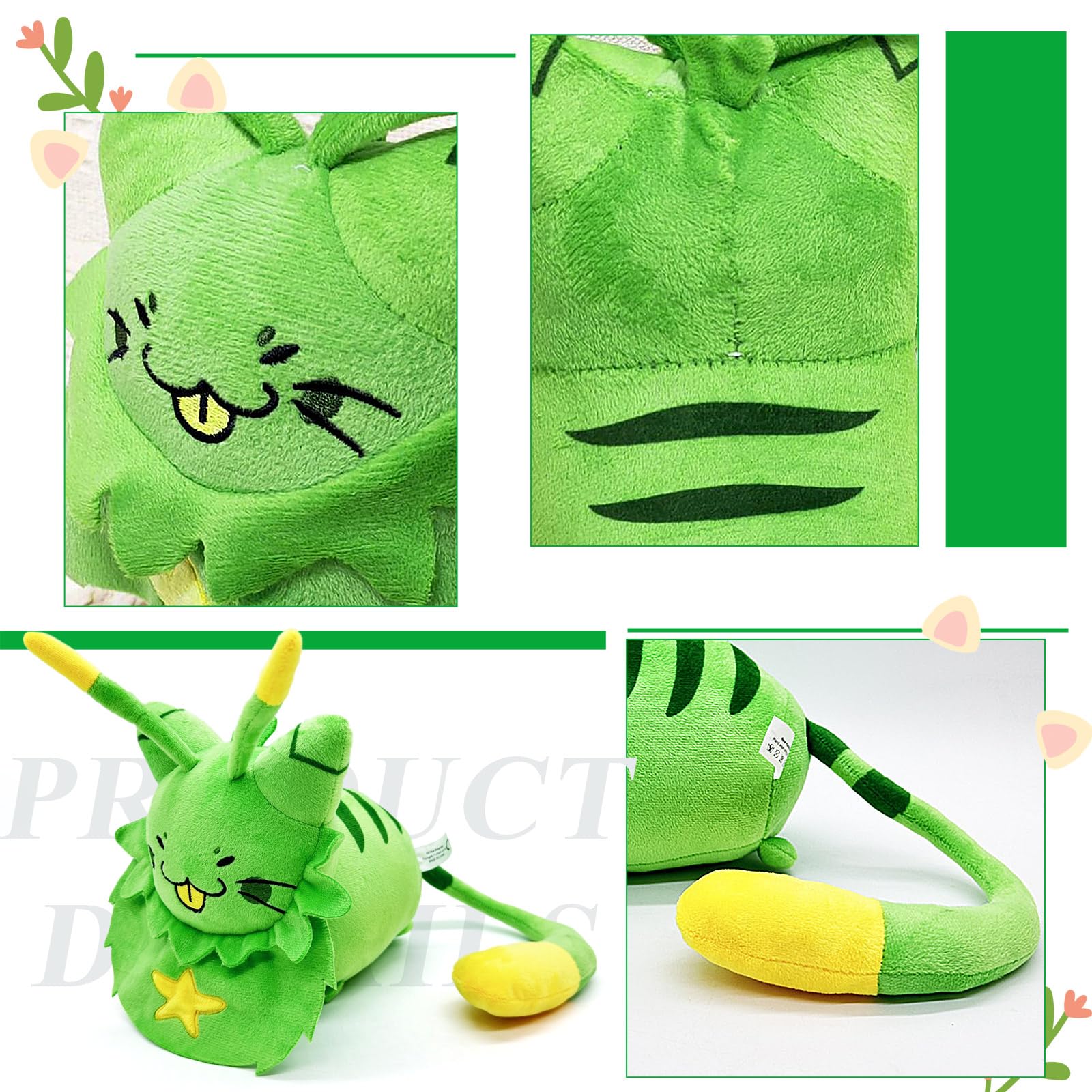 Foto 5 pulgar | Juguete De Peluche Genérico Gnarpy Regretavator Green Alien Cat 22 Cm - Venta Internacional.