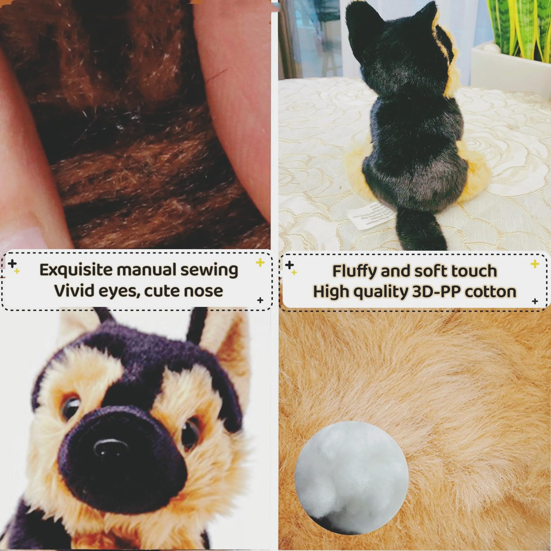 Foto 4 pulgar | Peluche De Peluche Para Perro Pastor Alemán, 20 Cm, Abrazable - Venta Internacional.