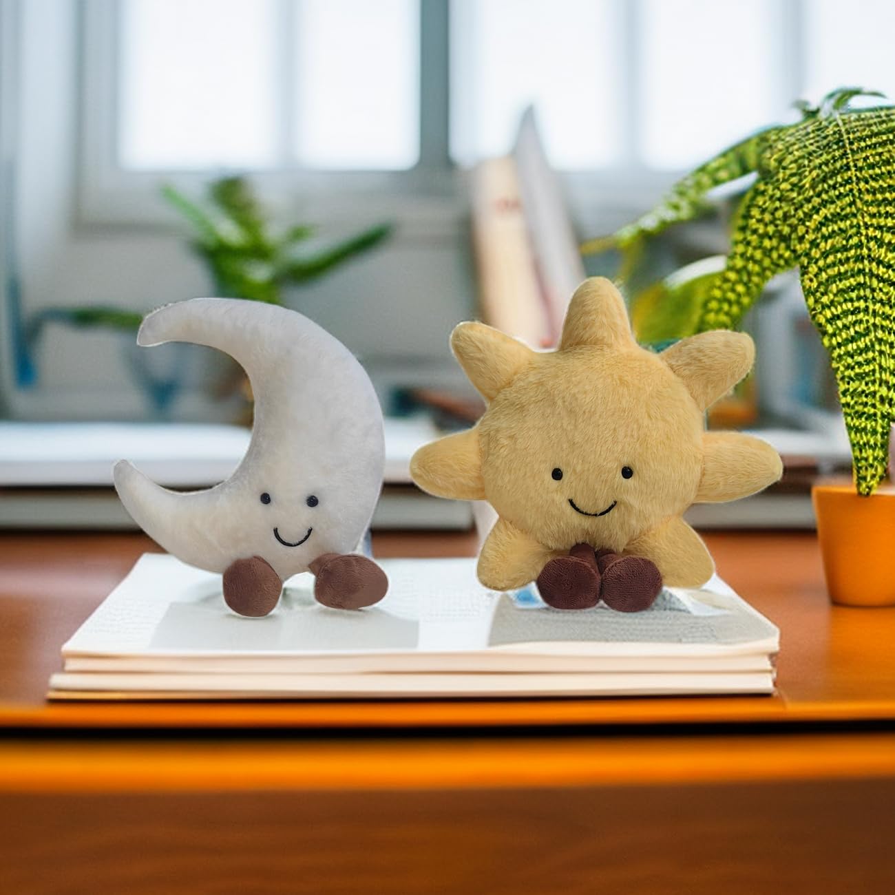 Foto 4 pulgar | Peluche Suave Con Forma De Sol Y Luna De 30,5 Cm Para Niños - Venta Internacional.
