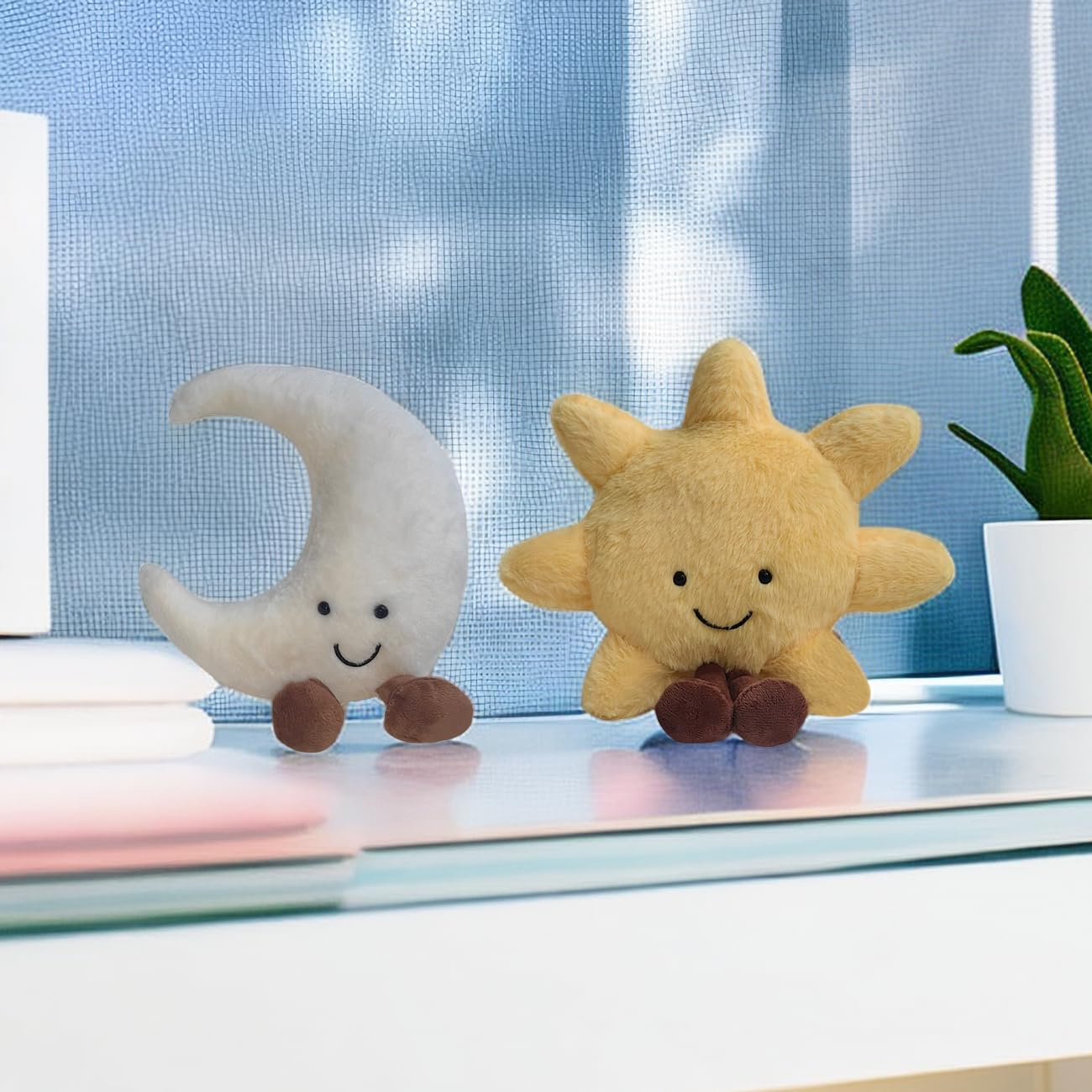 Foto 6 pulgar | Peluche Suave Con Forma De Sol Y Luna De 30,5 Cm Para Niños - Venta Internacional.