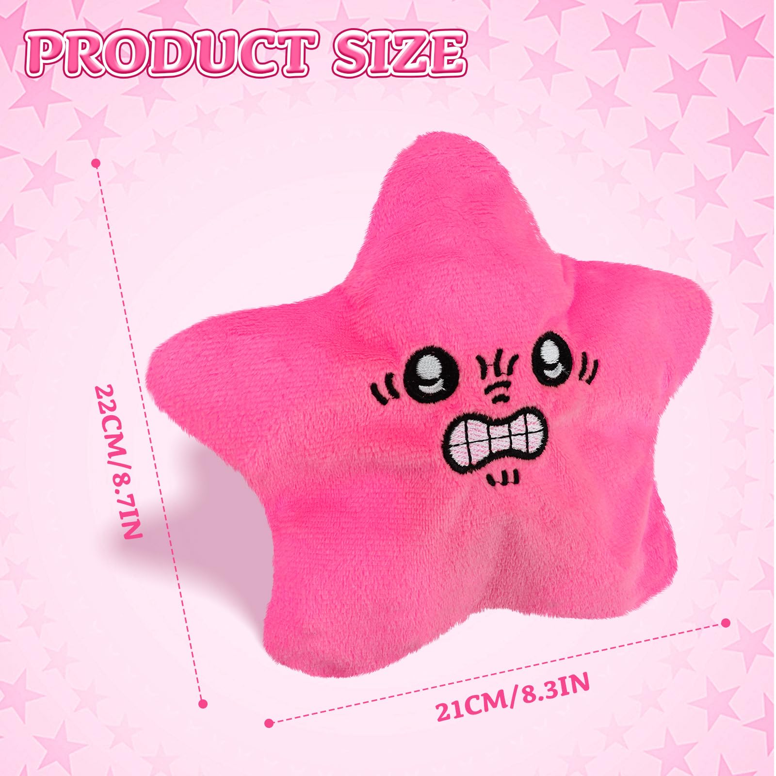Foto 3 pulgar | Peluche Angry Starfish Moving Angry Star Car Rosa, 2 Unidades - Venta Internacional.