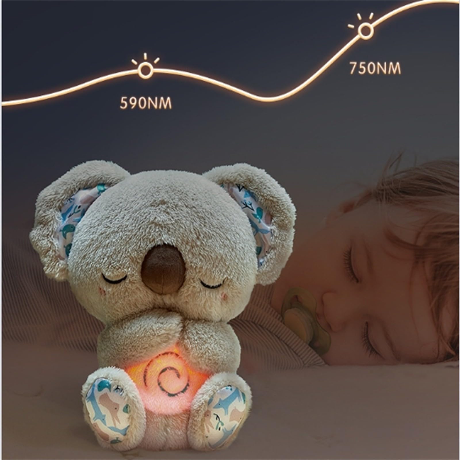 Foto 5 pulgar | Alivia La Ansiedad De Un Koala De Peluche Con Luces Musicales, 30 Cm - Venta Internacional.