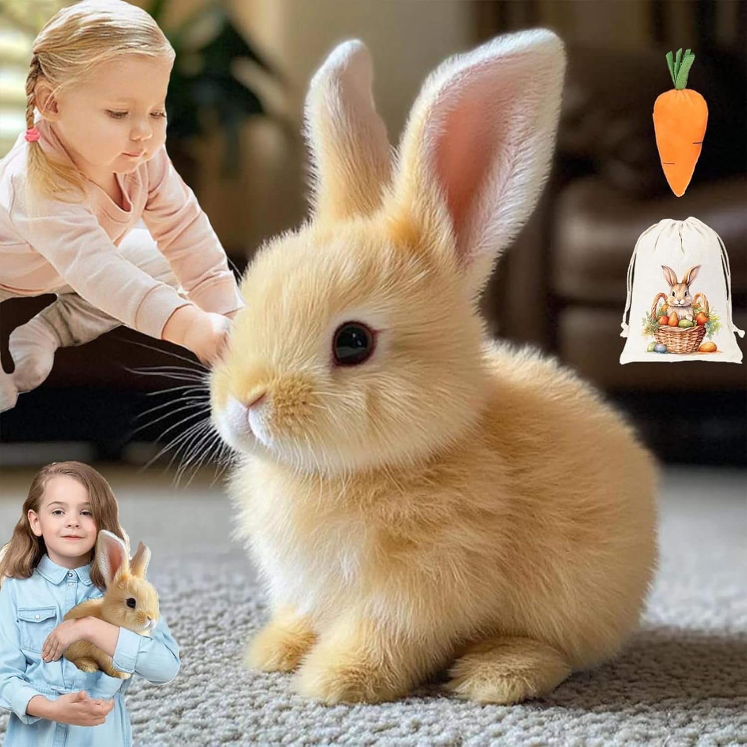 Toy Bunny Bunby, Interactivo, Salta, Se Contrae Y Sacude Las Orejas - Venta Internacional.