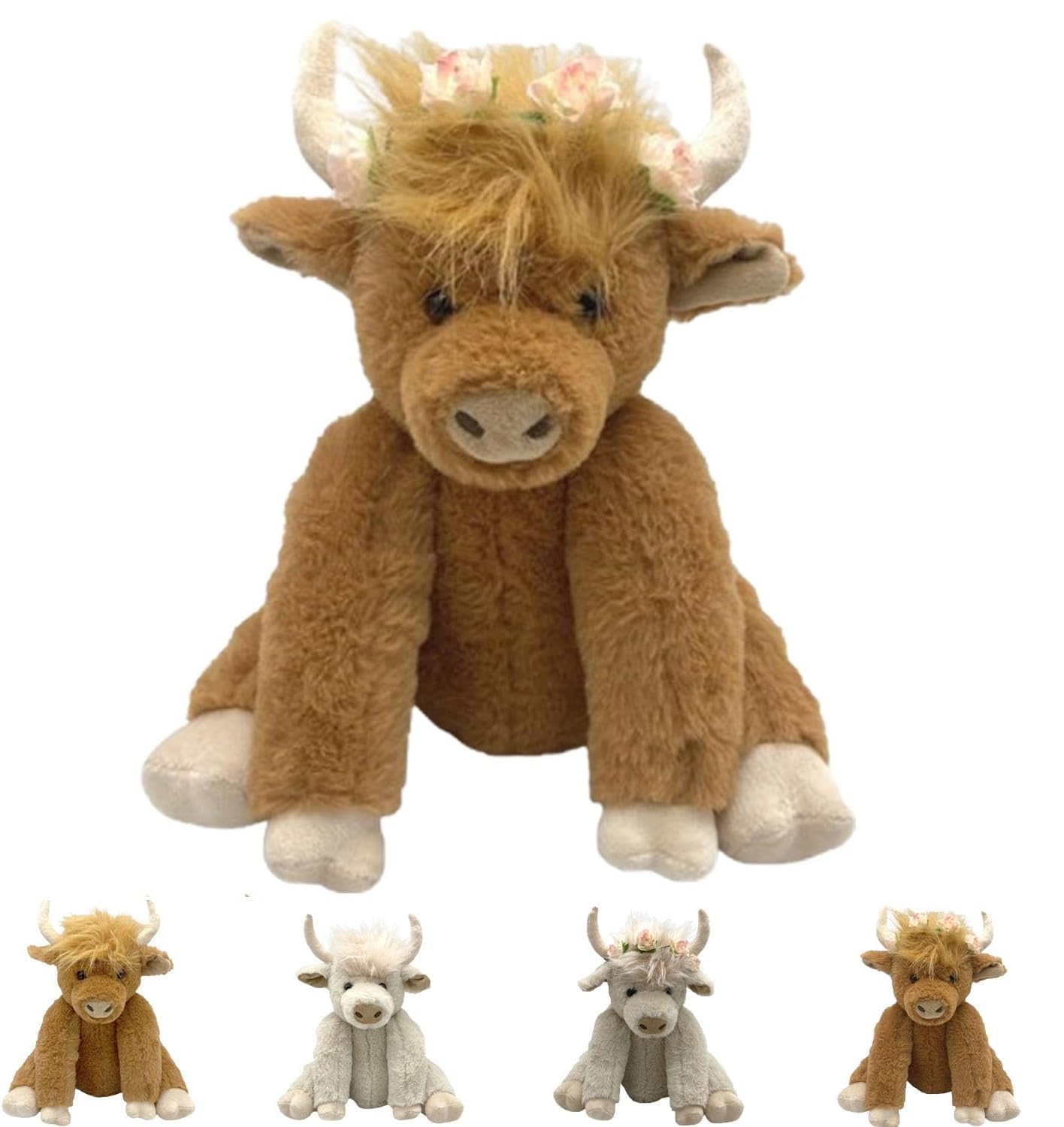 Peluche Theorbi, Vaca Realista De Las Tierras Altas De Escocia, 25 Cm - Venta Internacional.