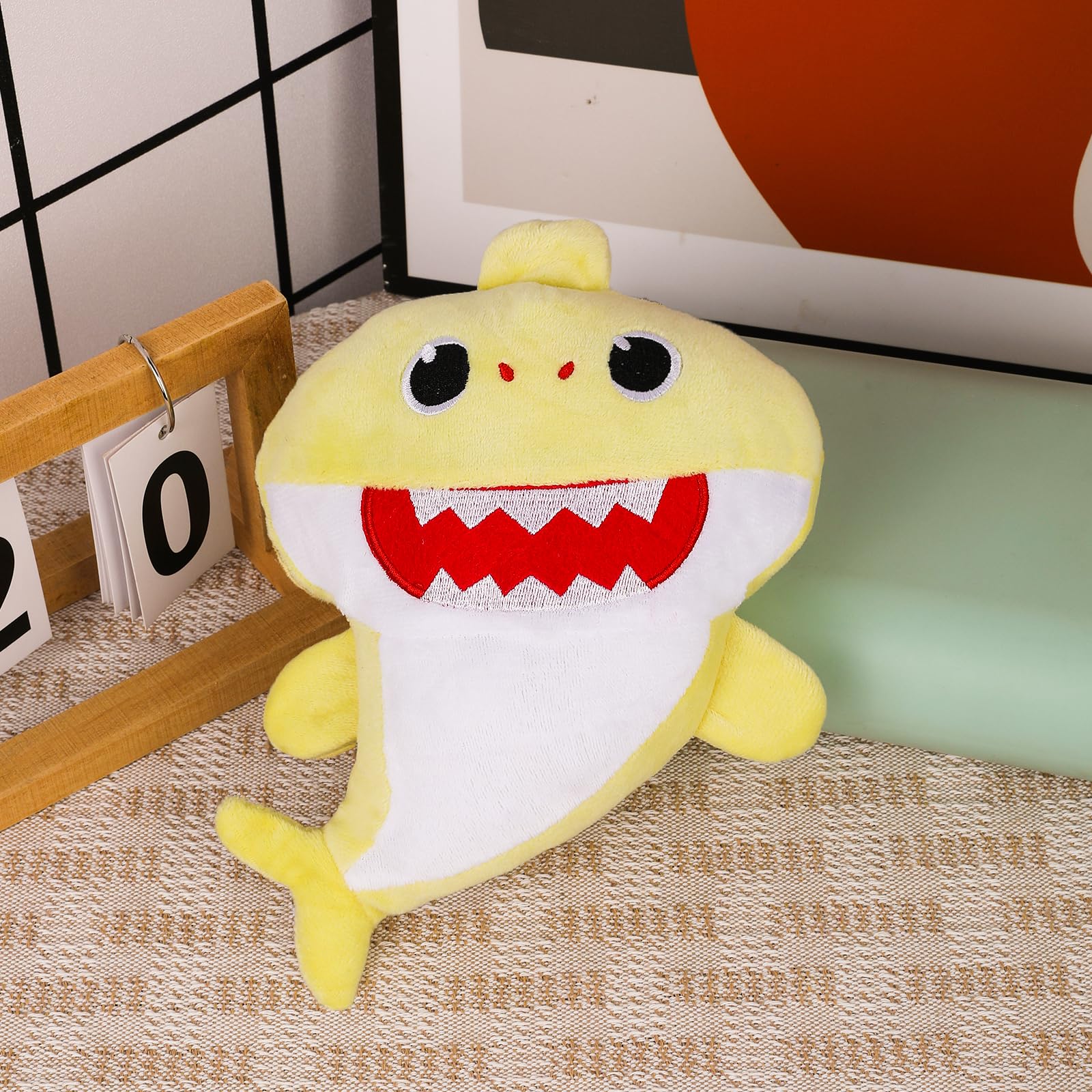 Foto 4 pulgar | Peluche Cute Shark De 8.6 Pulgadas Para Niños, Interactivo, Amarillo - Venta Internacional.