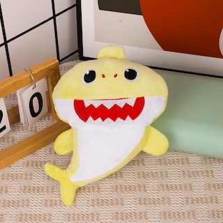 Foto 3 | Peluche Cute Shark De 8.6 Pulgadas Para Niños, Interactivo, Amarillo - Venta Internacional.