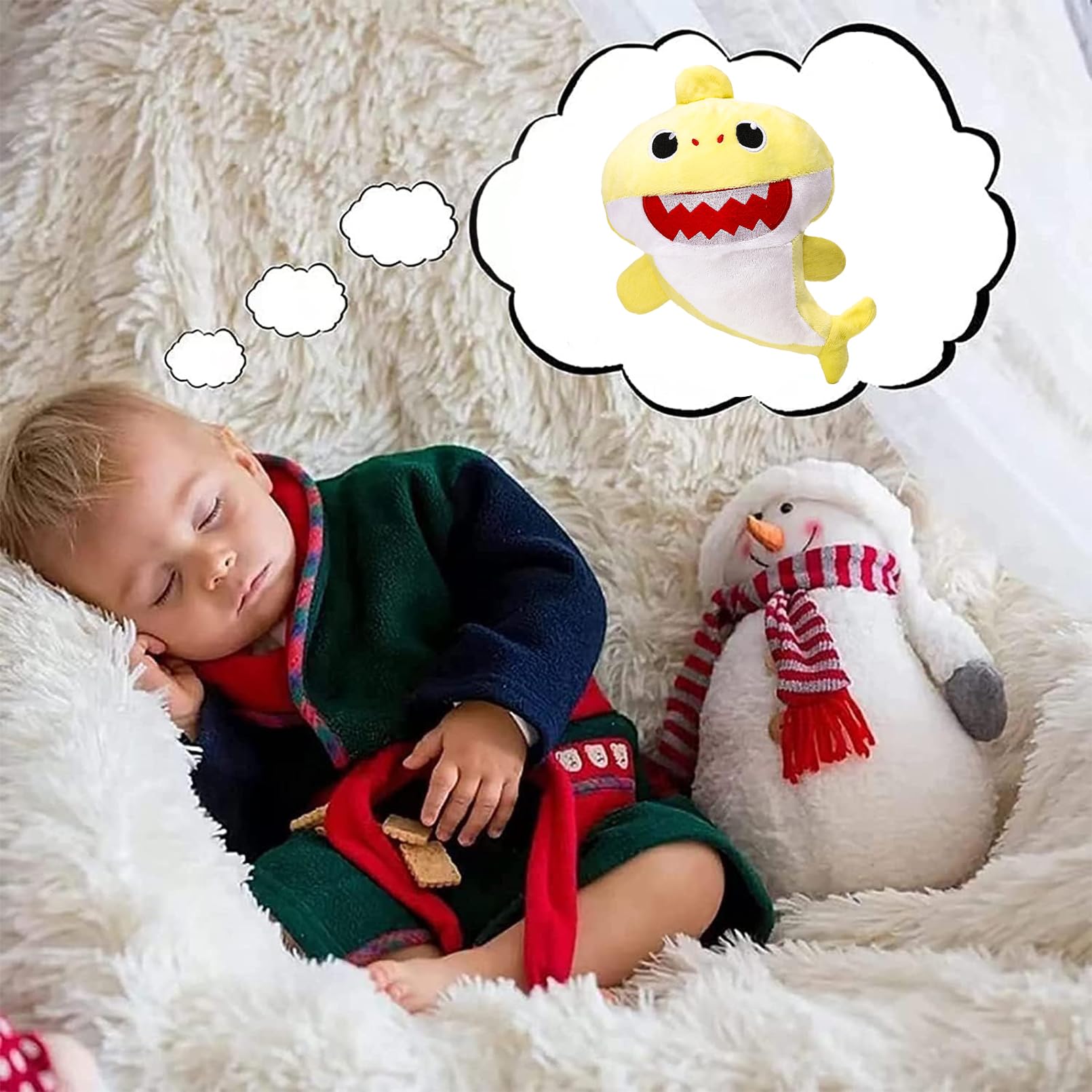 Foto 5 | Peluche Cute Shark De 8.6 Pulgadas Para Niños, Interactivo, Amarillo - Venta Internacional.