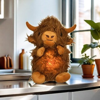 Foto 4 | Animal De Peluche, Vaca De Las Tierras Altas, Respiración Relajante Con Música, 34 Cm - Venta Internacional.