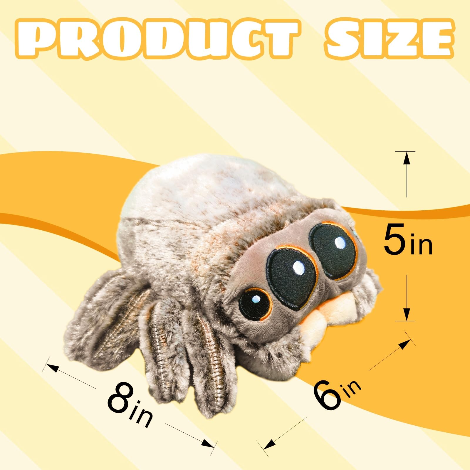 Foto 3 pulgar | Peluche Con Forma De Araña, Bonita Y Suave Araña Saltarina, Decoración Para Habitación Infantil - Venta Internacional.