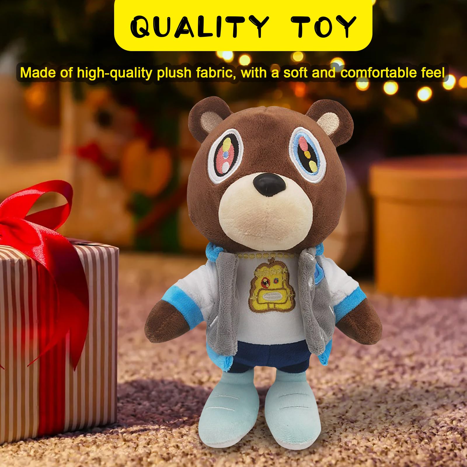 Foto 5 pulgar | Peluche De Peluche Con Bonito Oso Kanye De 25 Cm Para Fanáticos De Los Niños - Venta Internacional.