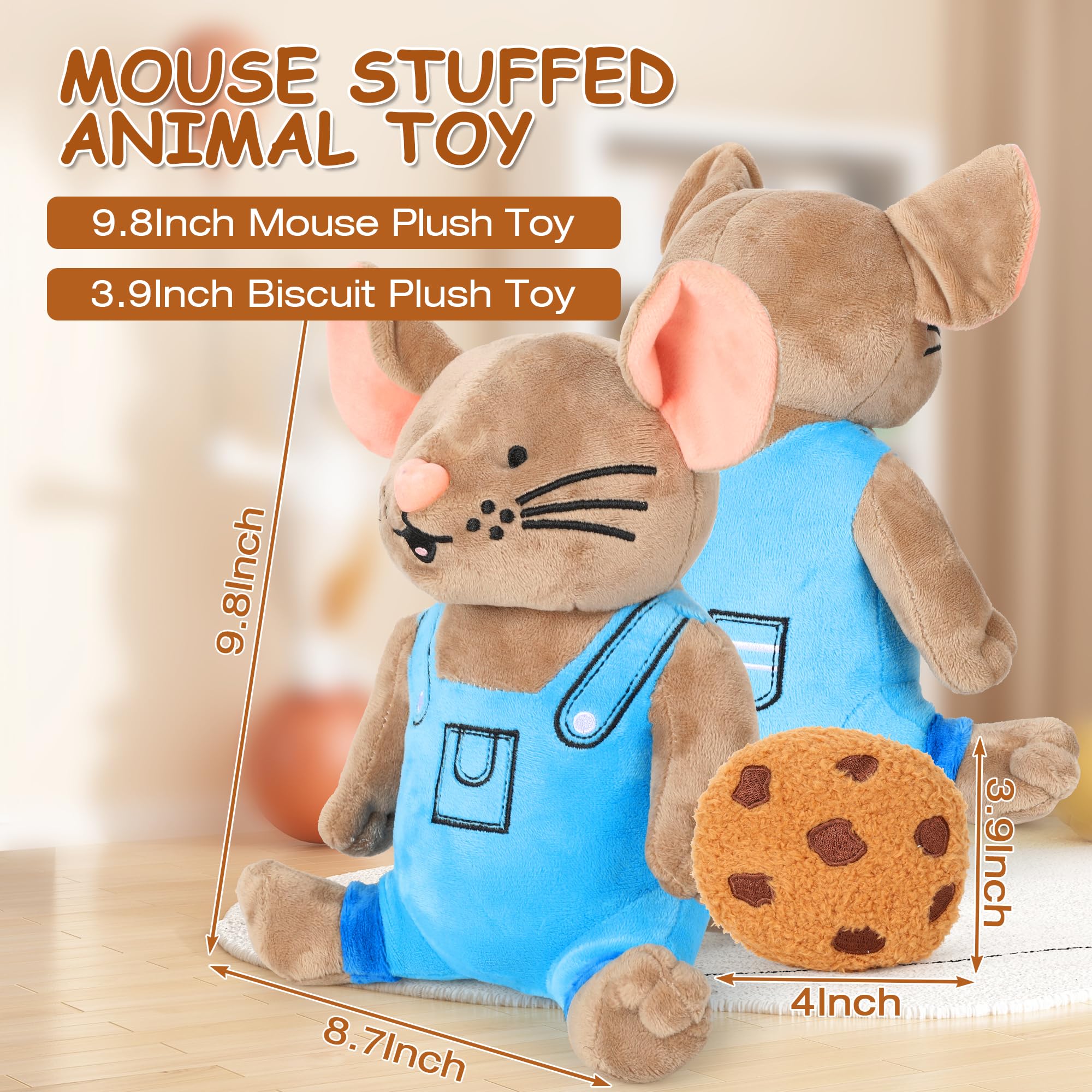 Foto 3 pulgar | Peluche De Peluche Con Forma De Ratón Para Niños Y Niñas Pequeños, 10 Cm - Venta Internacional.