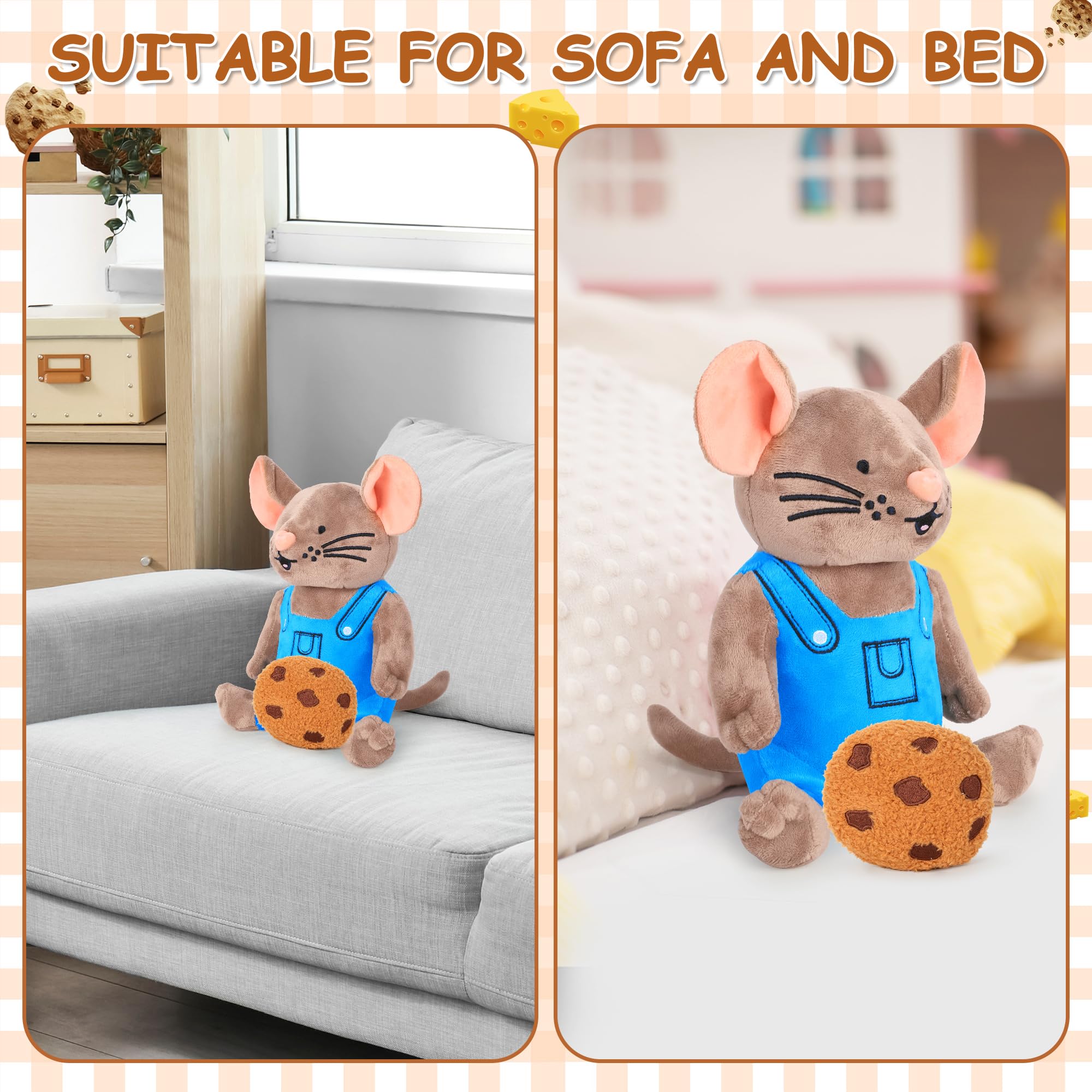 Foto 5 pulgar | Peluche De Peluche Con Forma De Ratón Para Niños Y Niñas Pequeños, 10 Cm - Venta Internacional.