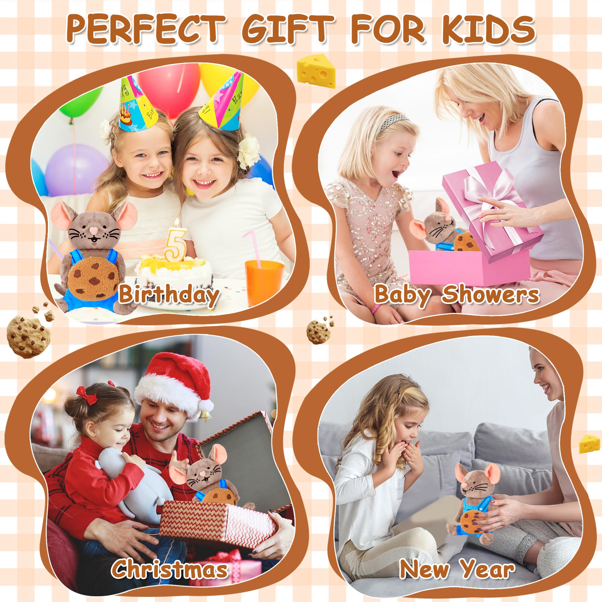 Foto 8 pulgar | Peluche De Peluche Con Forma De Ratón Para Niños Y Niñas Pequeños, 10 Cm - Venta Internacional.