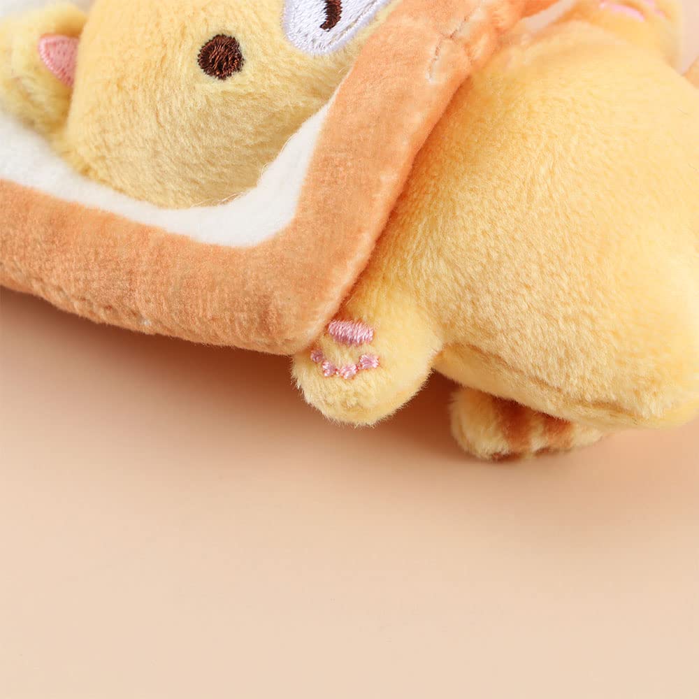 Foto 4 pulgar | Llavero Con Forma De Muñeco De Peluche, Pan, Gato, Tostadas, 8 Cm, Amarillo - Venta Internacional.