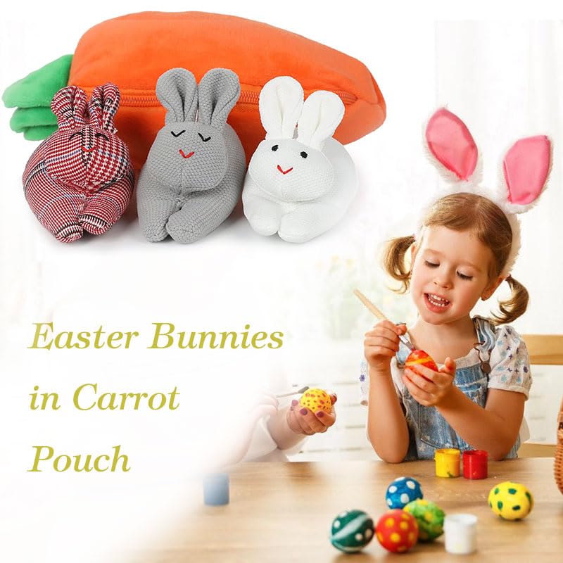 Foto 5 pulgar | Conejitos De Peluche A Las Escondidas En Bolsa Con Forma De Zanahoria - Venta Internacional.