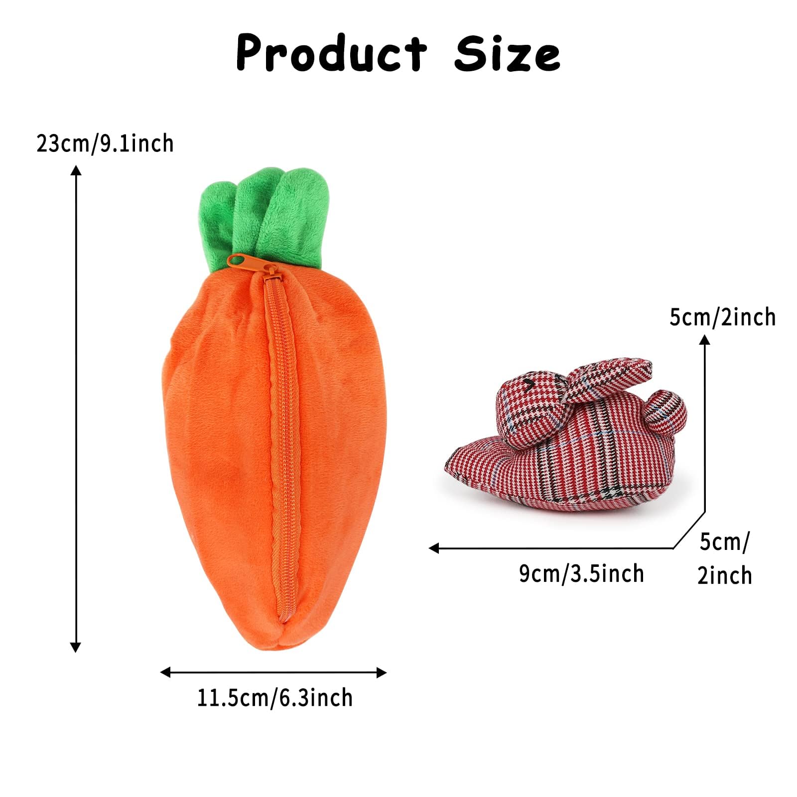 Foto 6 pulgar | Conejitos De Peluche A Las Escondidas En Bolsa Con Forma De Zanahoria - Venta Internacional.