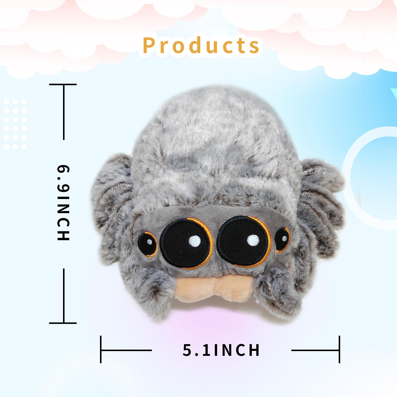 Foto 5 pulgar | Peluche De Peluche Con Forma De Araña, Bonita Araña Con Mosca Para Niños - Venta Internacional.