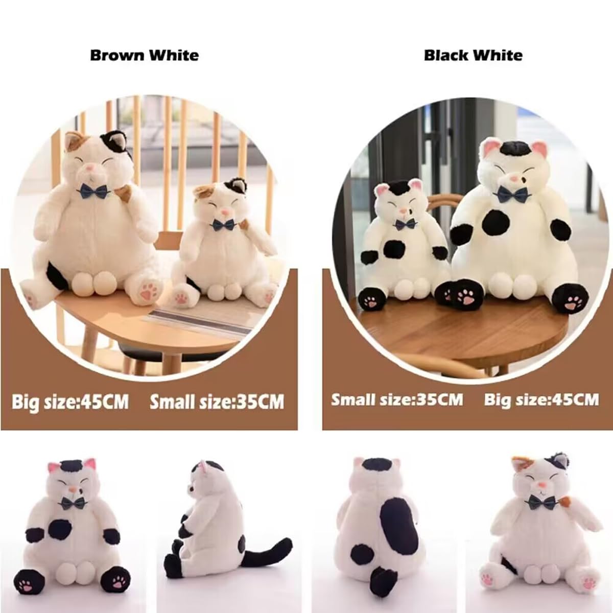 Foto 5 pulgar | Peluche Con Forma De Gato Gordo Con Pelota, 35 Cm, Para Niños Y Adultos - Venta Internacional.