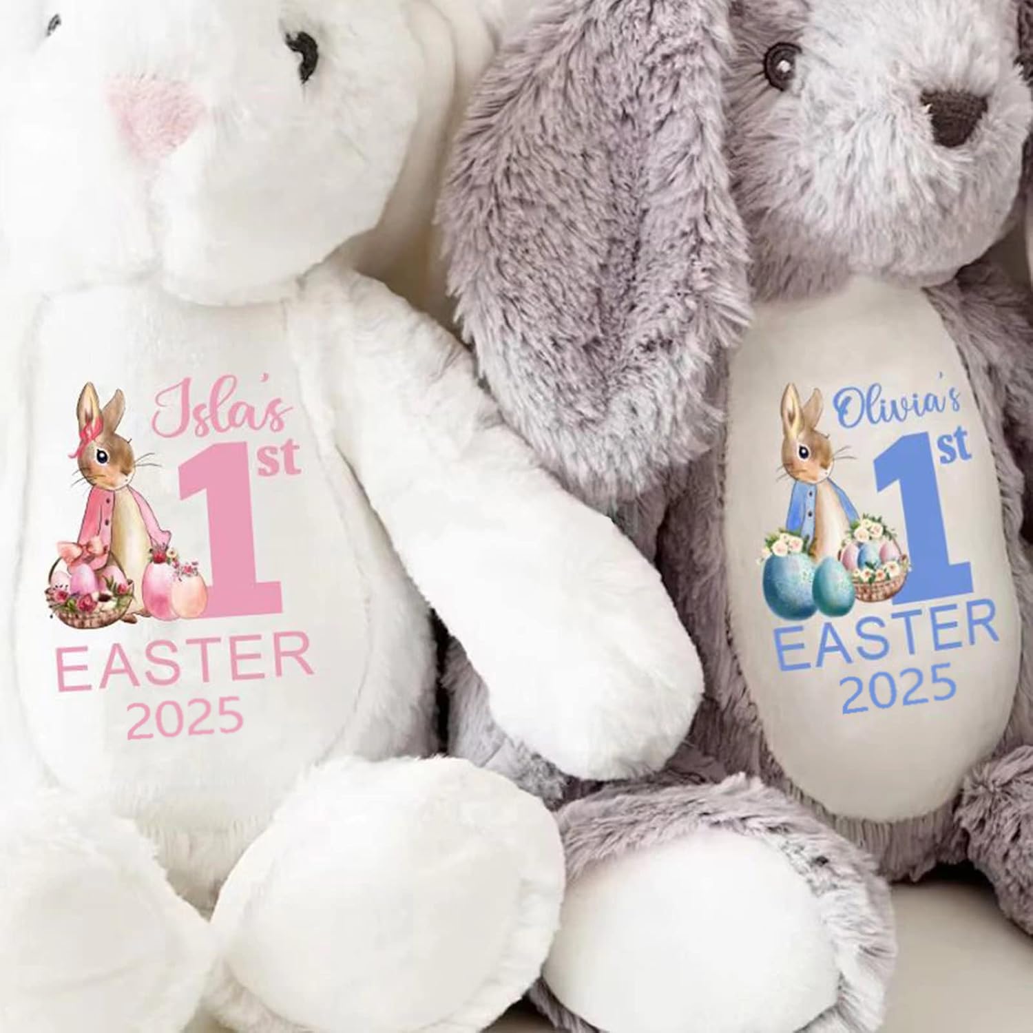 Foto 7 pulgar | Regalo De Peluche De Conejito De Mi Primera Pascua Personalizado Con Nombre, 37 Cm - Venta Internacional.