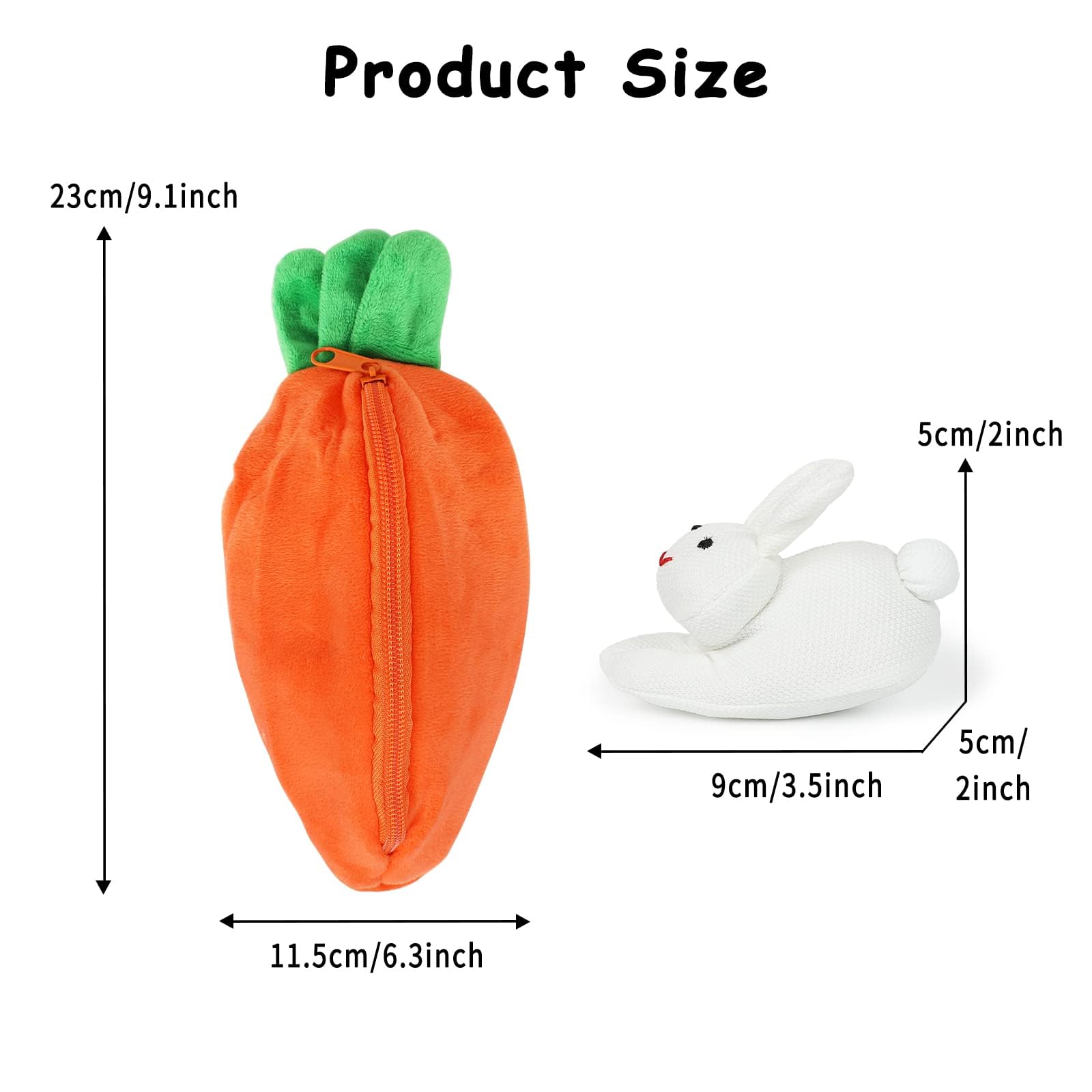 Foto 6 pulgar | Peluche De Peluche Con Forma De Conejito Al Escondite En Bolsa Con Forma De Zanahoria - Venta Internacional.