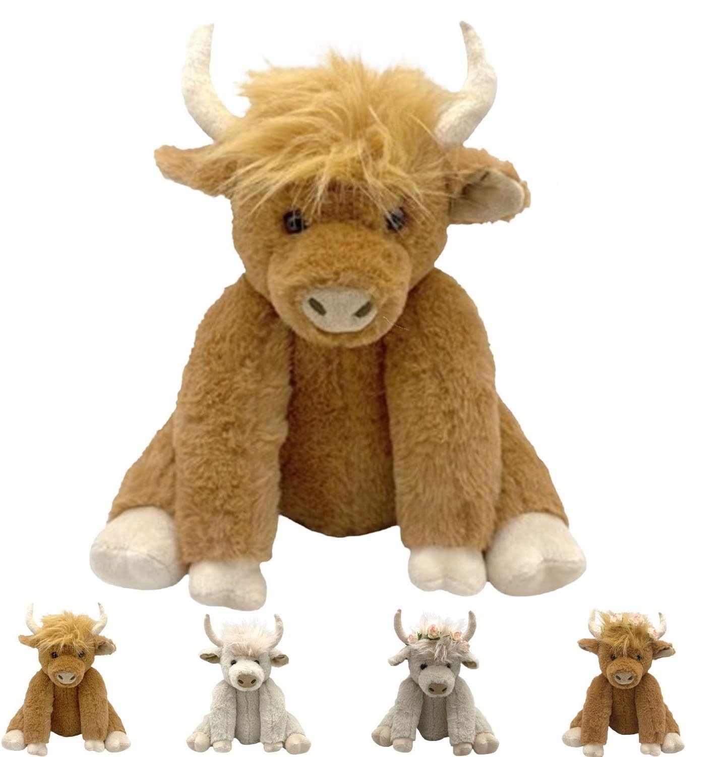 Peluche Theorbi Highland Cow Para Niños De 25 Cm (marrón) - Venta Internacional.