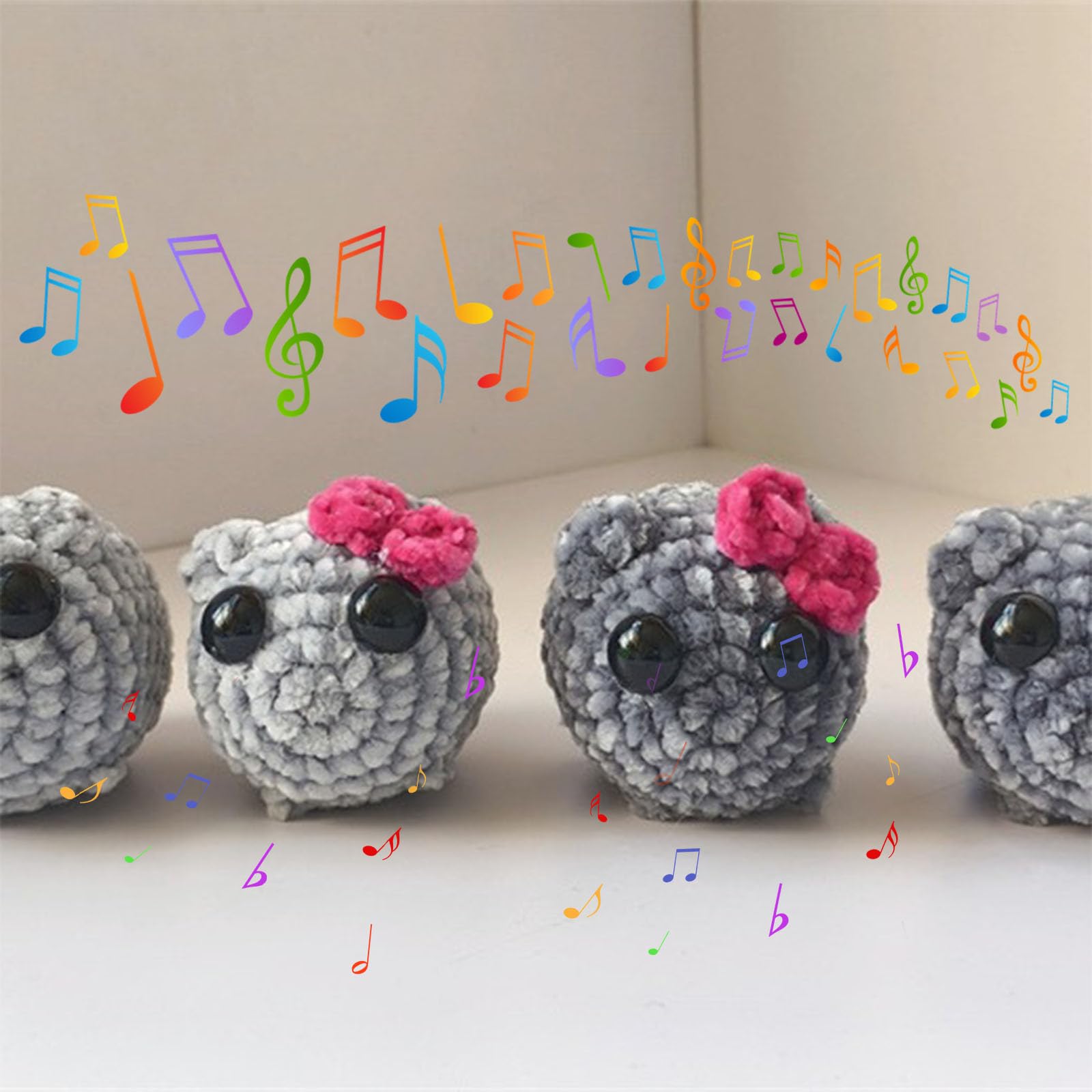 Foto 7 pulgar | Peluche Triste De Hámster Con Sonido Y Llavero Tejido A Mano - Venta Internacional.