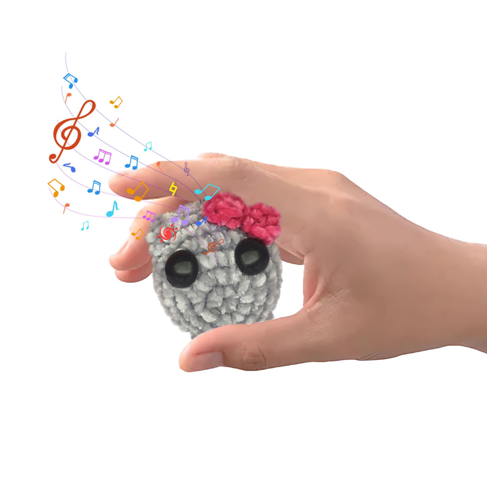 Foto 7 | Peluche Triste De Hámster Con Sonido Y Llavero Tejido A Mano - Venta Internacional.