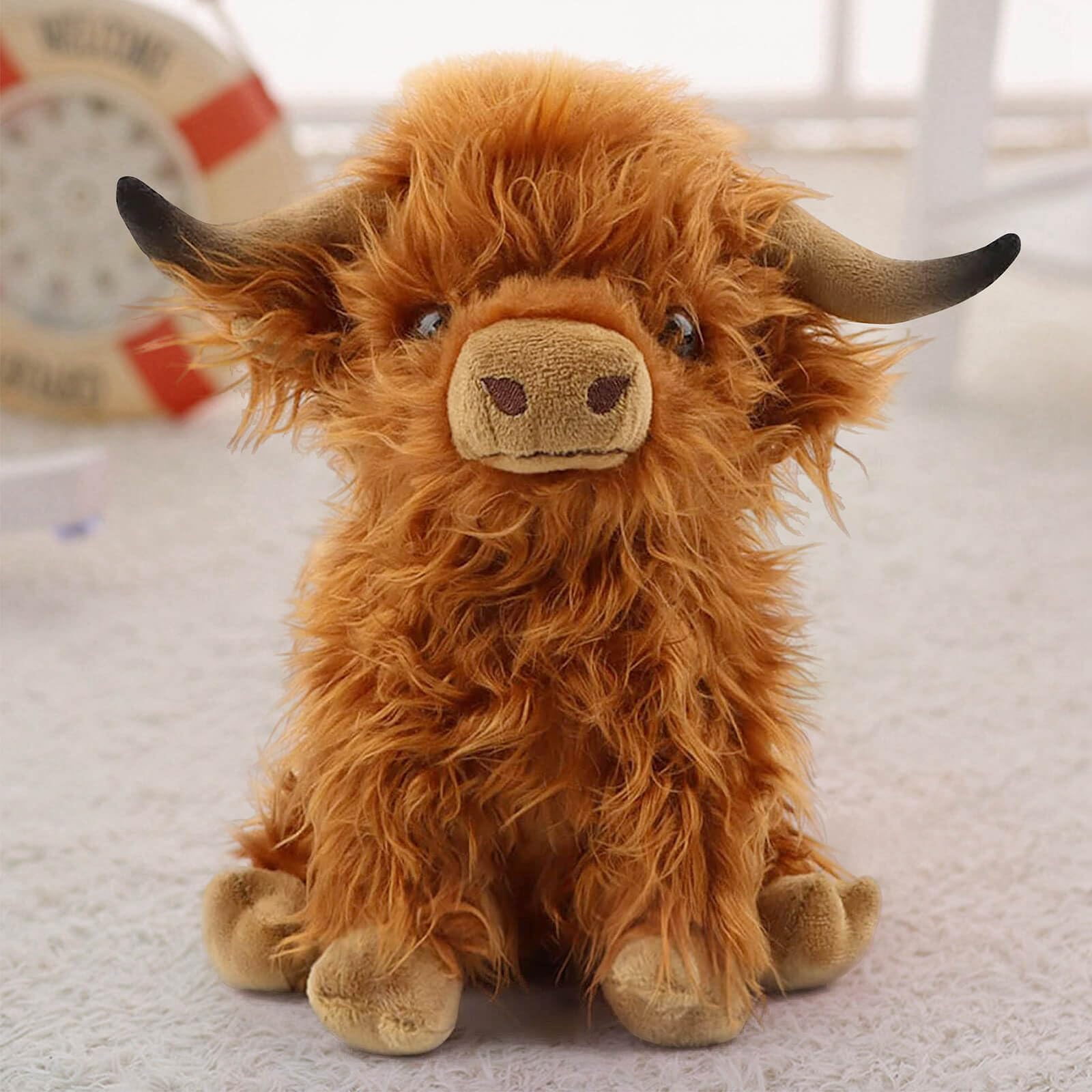 Foto 4 | Peluche Con Forma De Vaca Escocesa De Las Tierras Altas Para Niños Y Adultos, 28 Cm - Venta Internacional.