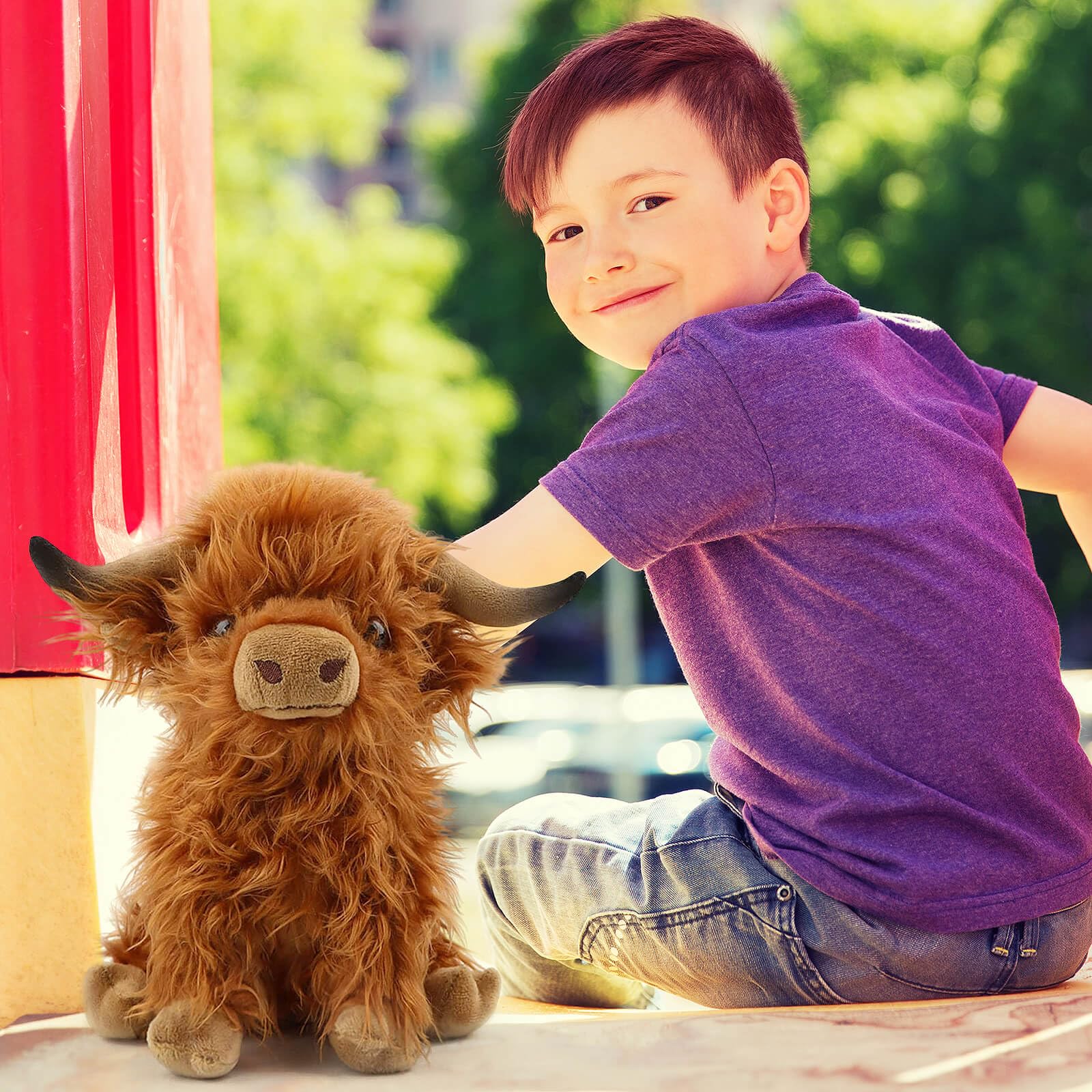 Foto 6 pulgar | Peluche Con Forma De Vaca Escocesa De Las Tierras Altas Para Niños Y Adultos, 28 Cm - Venta Internacional.