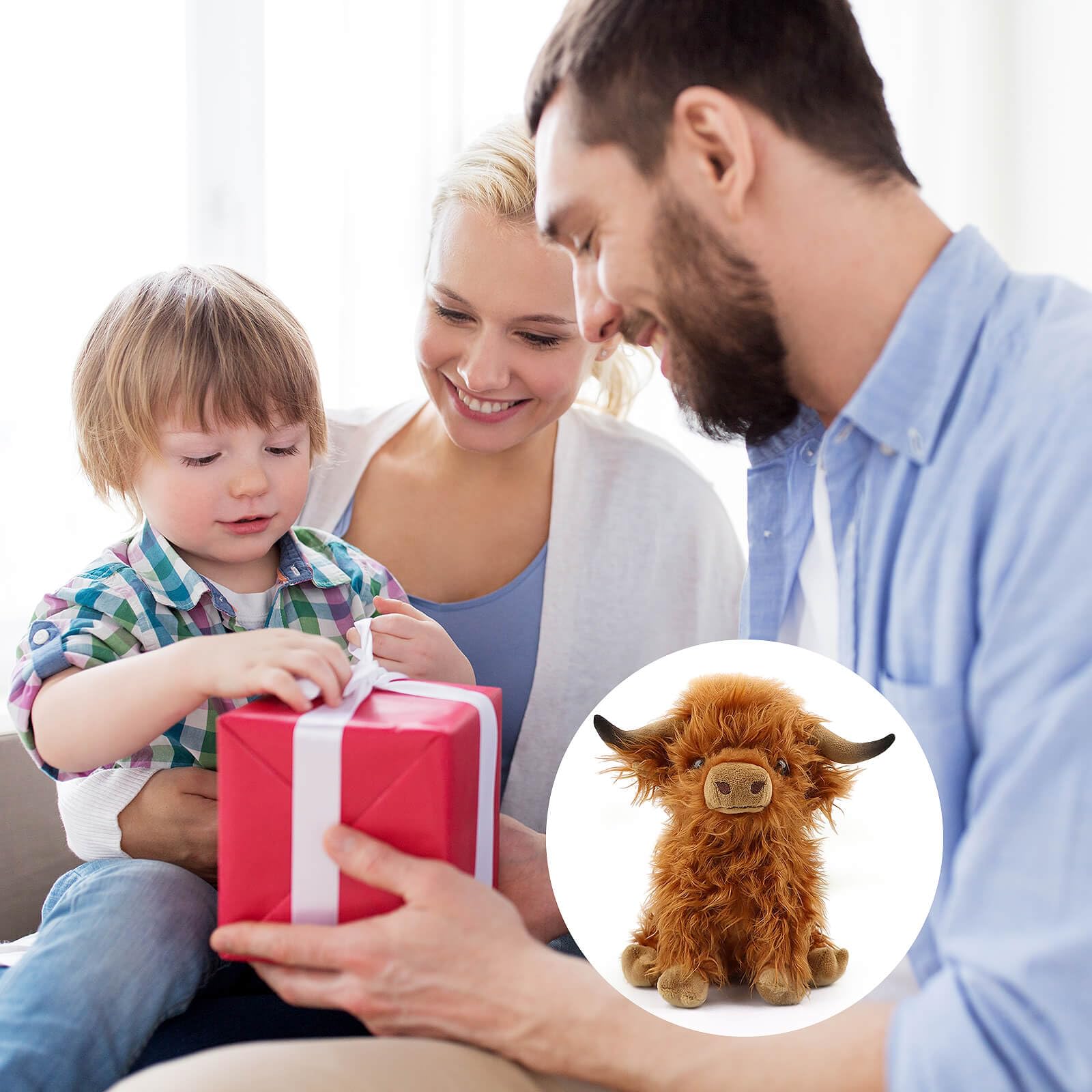 Foto 7 pulgar | Peluche Con Forma De Vaca Escocesa De Las Tierras Altas Para Niños Y Adultos, 28 Cm - Venta Internacional.