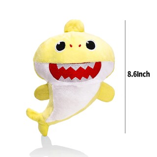 Foto 3 | Peluche De Peluche Con Forma De Tiburón, 8.6 Pulgadas, Para Niños, Color Amarillo - Venta Internacional.