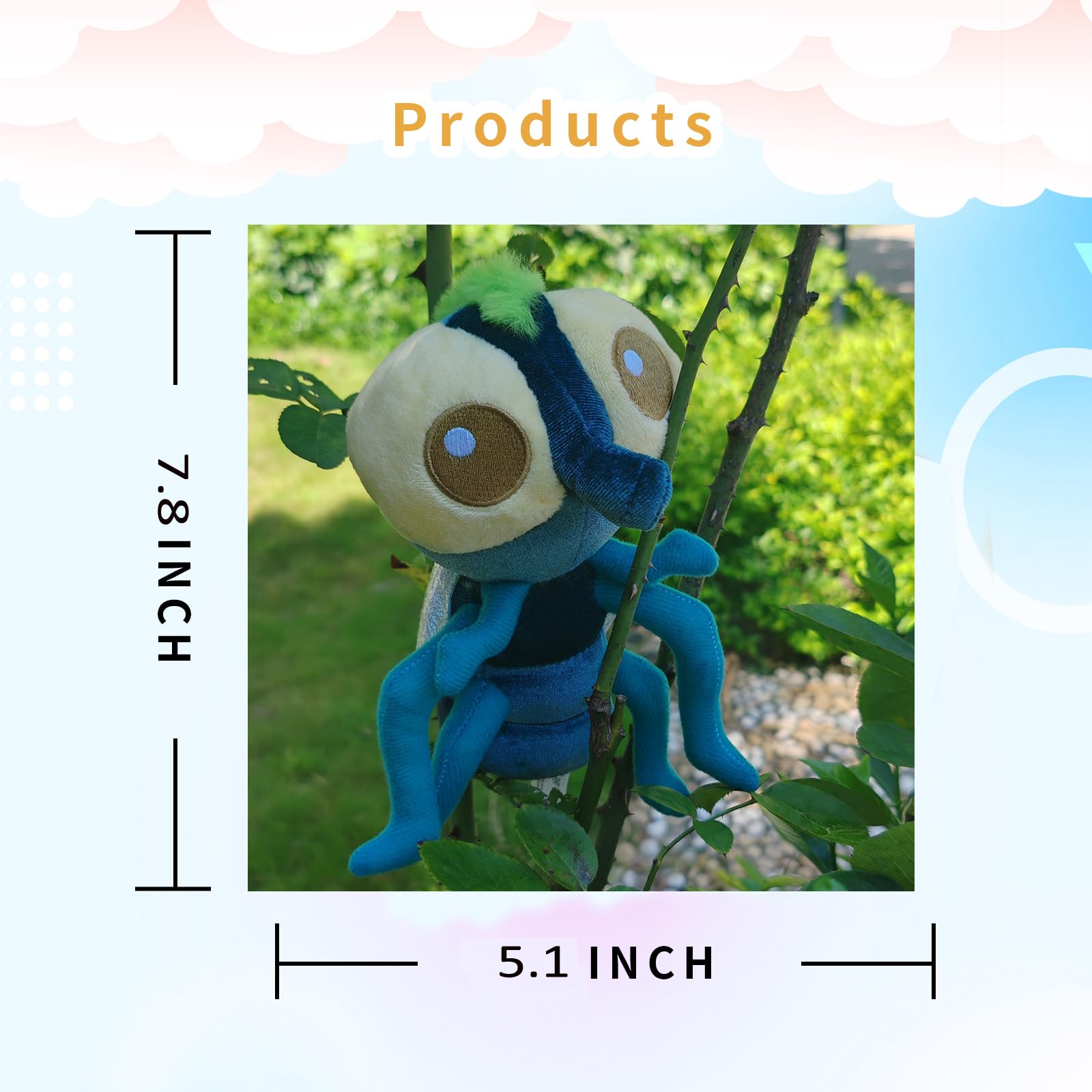 Foto 7 pulgar | Peluche Con Forma De Araña, Bonito Peluche Con Forma De Araña, Azul - Venta Internacional.