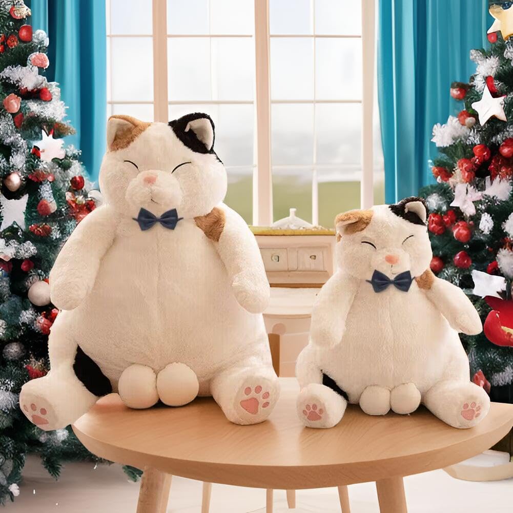 Foto 5 pulgar | Peluche Con Forma De Gato Gordo Con Pelota, 35 Cm, Marrón Y Blanco - Venta Internacional.