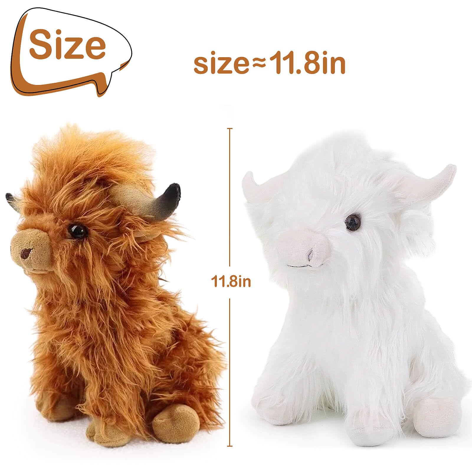 Foto 3 pulgar | Peluche Con Forma De Vaca Escocesa De Las Tierras Altas Para Niños Y Adultos, 28 Cm - Venta Internacional.