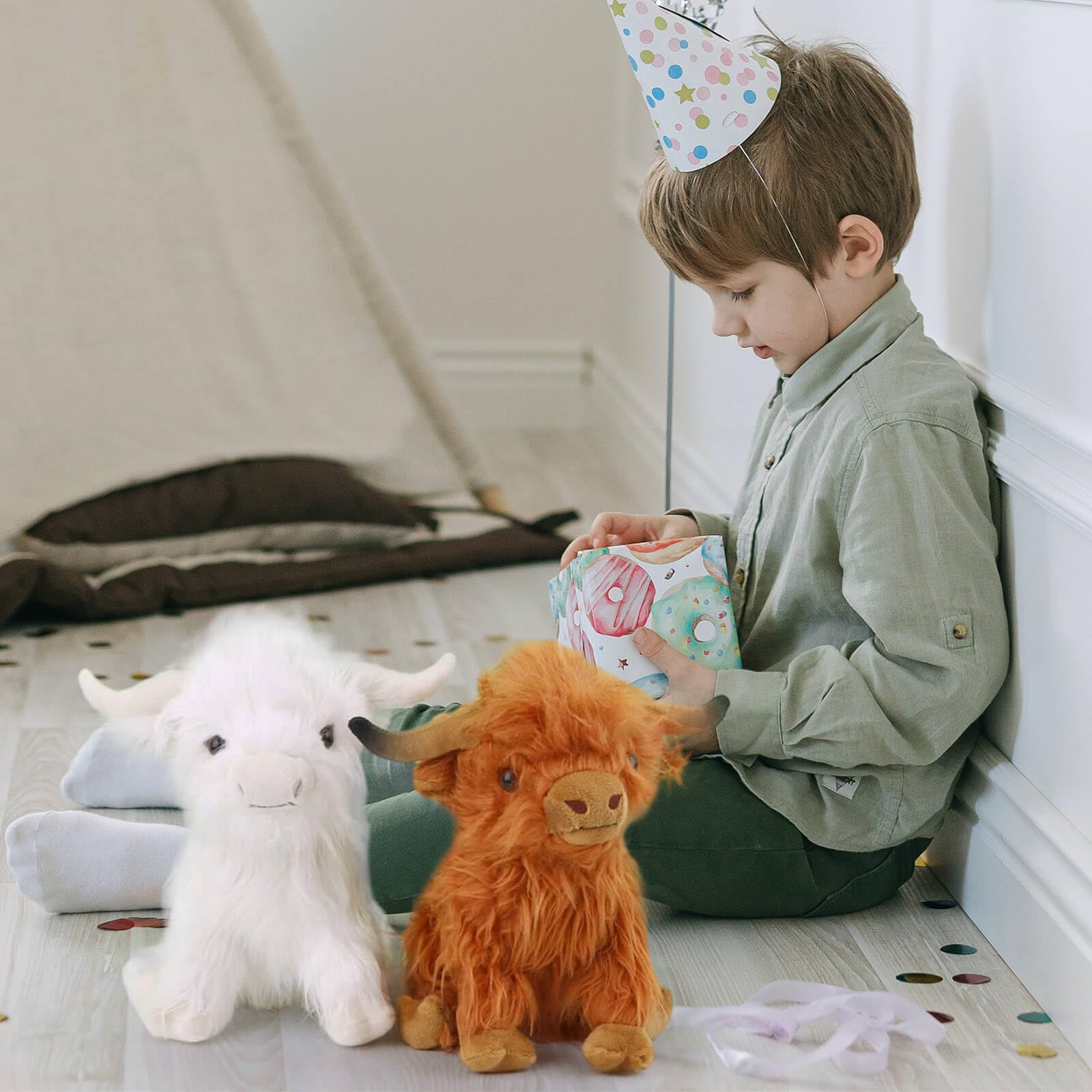 Foto 6 pulgar | Peluche Con Forma De Vaca Escocesa De Las Tierras Altas Para Niños Y Adultos, 28 Cm - Venta Internacional.
