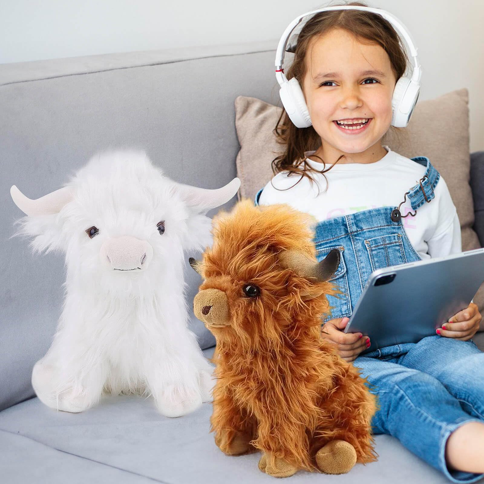 Foto 7 pulgar | Peluche Con Forma De Vaca Escocesa De Las Tierras Altas Para Niños Y Adultos, 28 Cm - Venta Internacional.