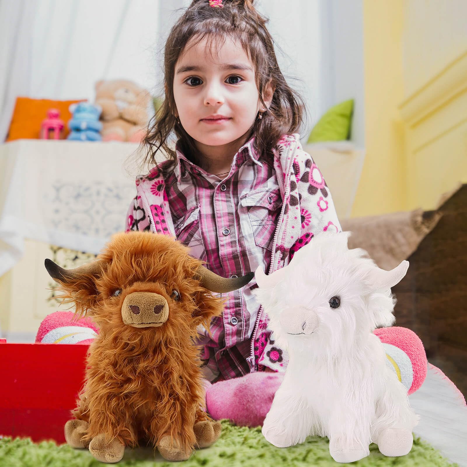 Foto 8 pulgar | Peluche Con Forma De Vaca Escocesa De Las Tierras Altas Para Niños Y Adultos, 28 Cm - Venta Internacional.