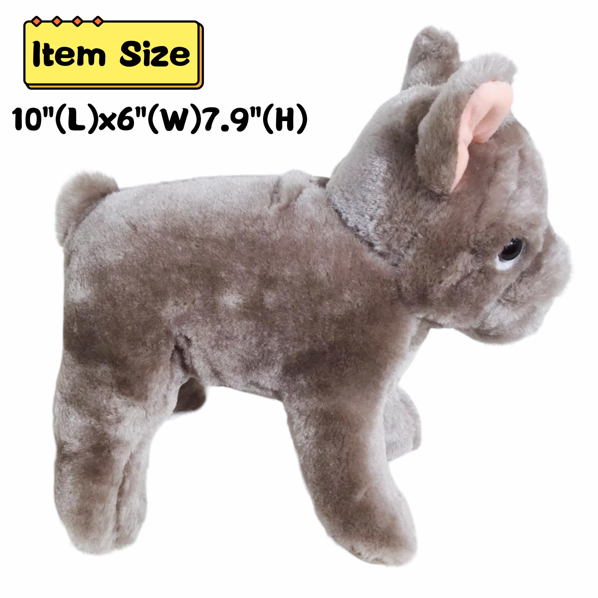 Foto 3 pulgar | Peluche De Peluche Realista Con Forma De Bulldog Francés, 25 Cm - Venta Internacional.