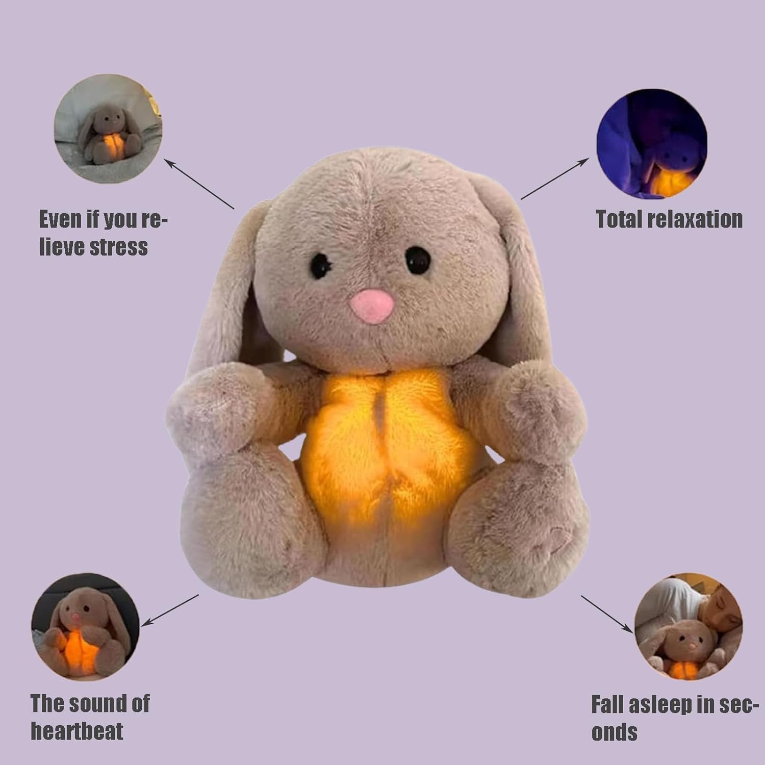 Foto 4 pulgar | Respirar Un Conejo De Peluche Alivia La Ansiedad Y Mejora El Sueño - Venta Internacional.