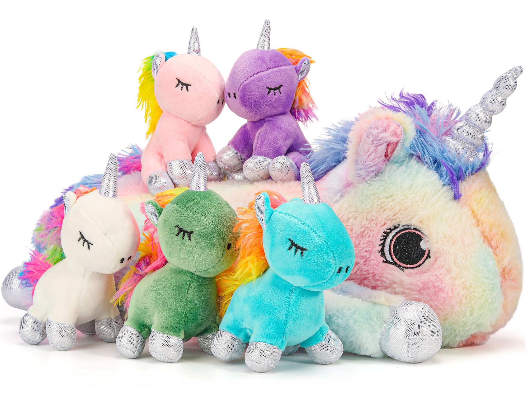 Foto 2 pulgar | Animal De Peluche Con Forma De Unicornio, Con 5 Bebés, Para Niñas De Más De 3 Años - Venta Internacional.