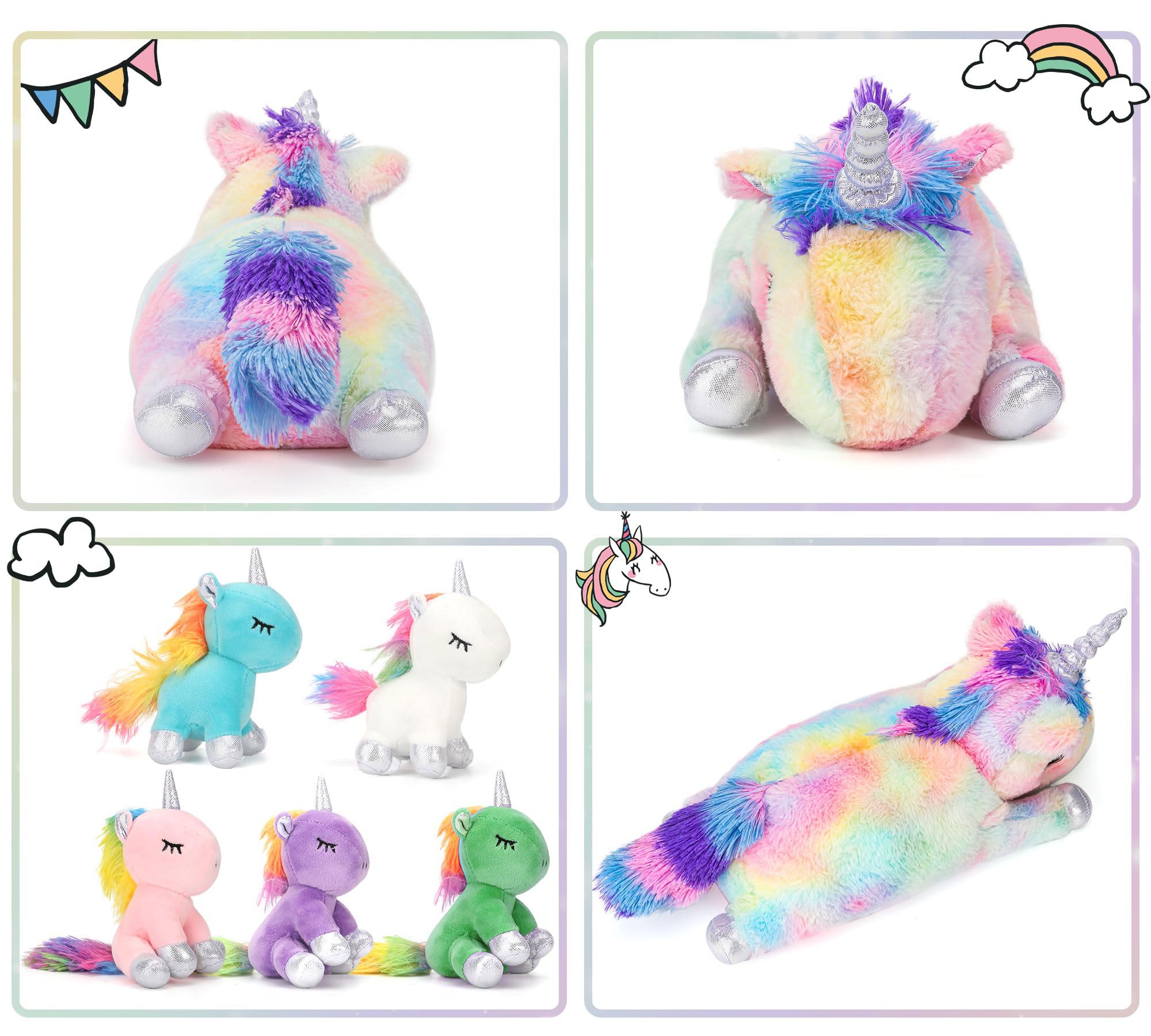 Foto 4 pulgar | Animal De Peluche Con Forma De Unicornio, Con 5 Bebés, Para Niñas De Más De 3 Años - Venta Internacional.