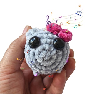Foto 4 | Juguete De Peluche Para Hámster Con Sonido Y Llavero, Tejido Con Forma De Triste Hámster - Venta Internacional.