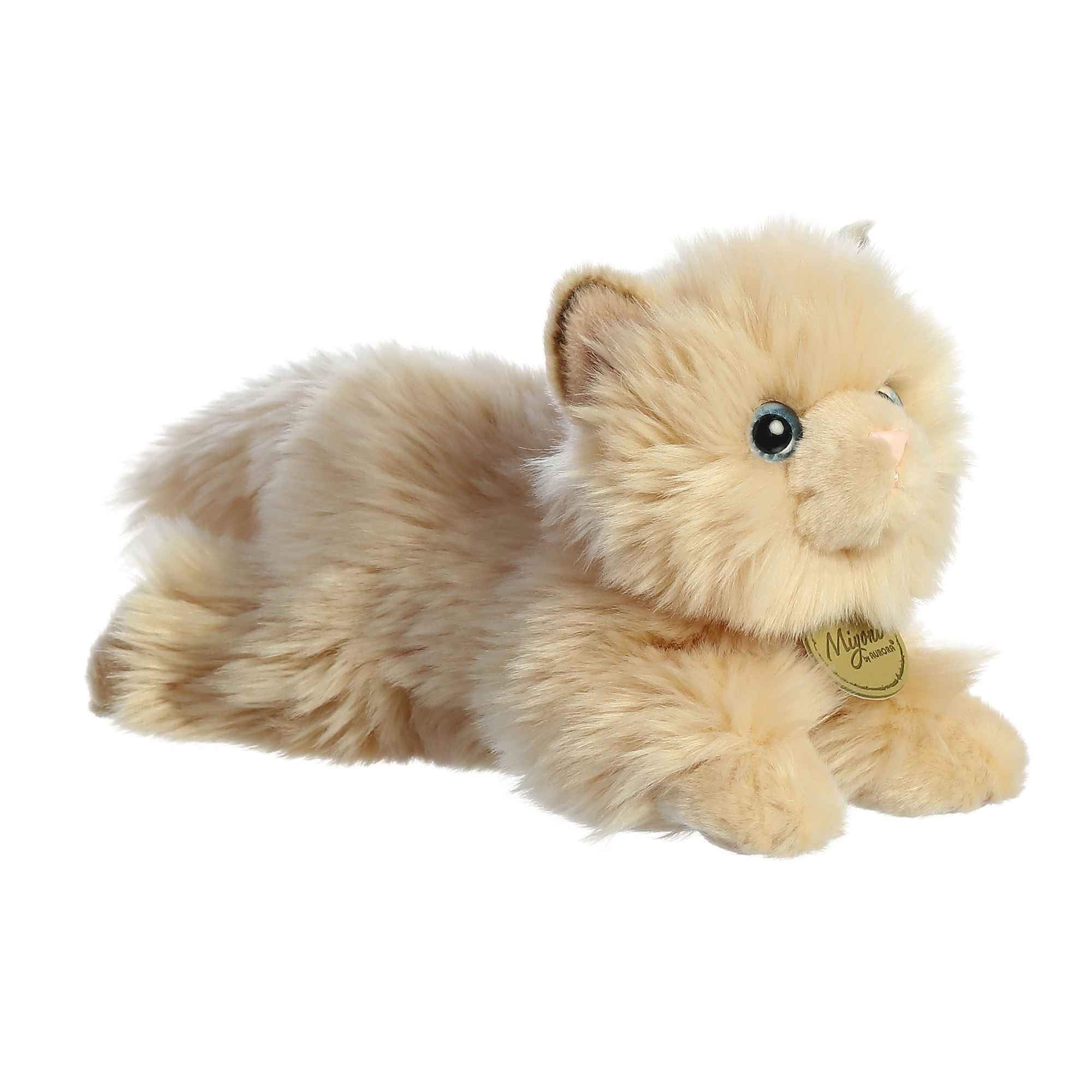Foto 2 pulgar | Peluche Aurora, Gato Persa Miyoni Realista, 21 Cm - Venta Internacional.