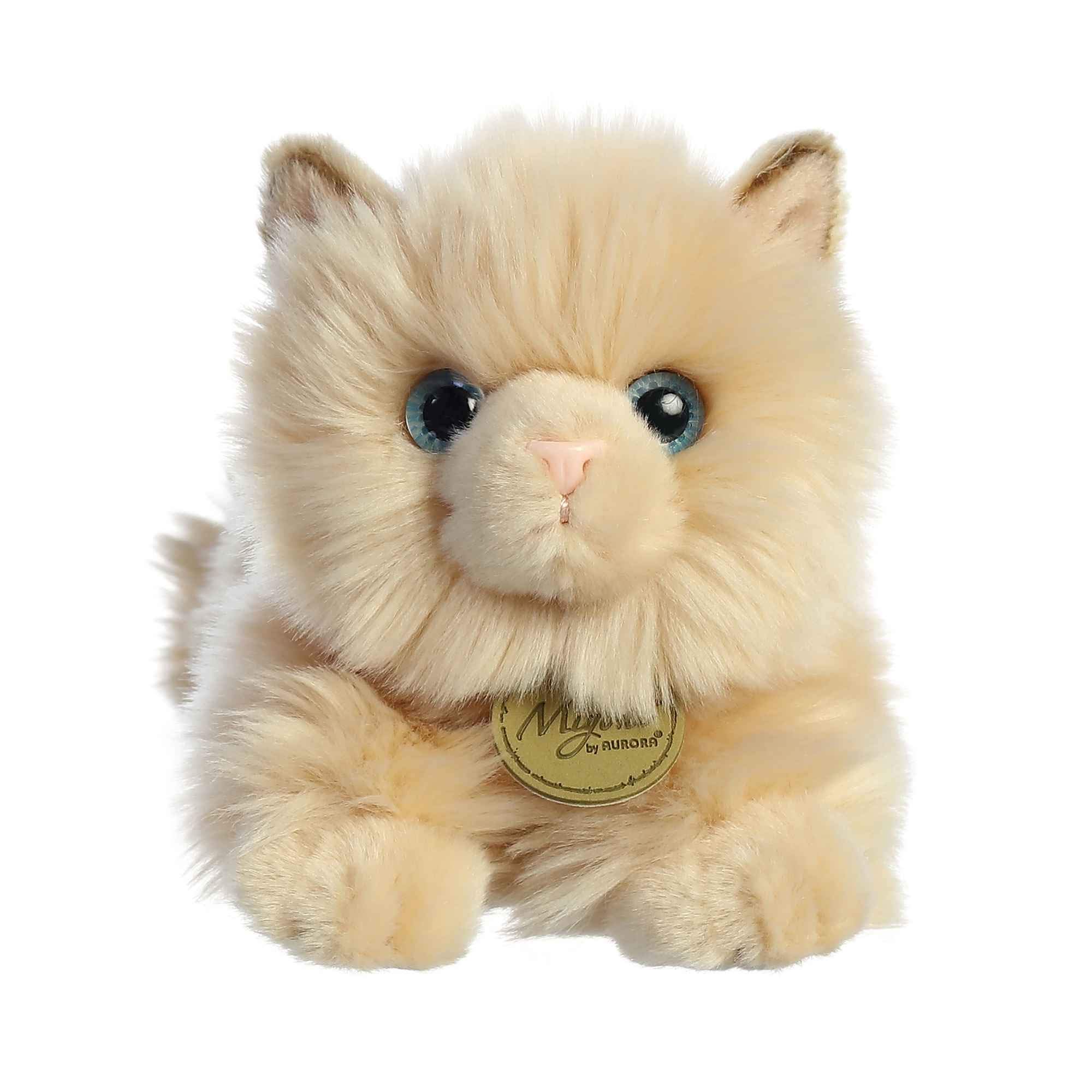 Foto 3 pulgar | Peluche Aurora, Gato Persa Miyoni Realista, 21 Cm - Venta Internacional.